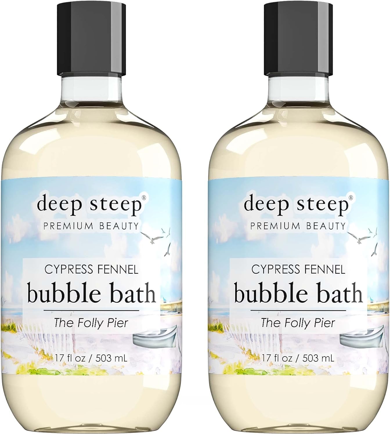 Deep Steep Bubble Bath, 17 Ounce (Pack of 2) (Vanilla Coconut)