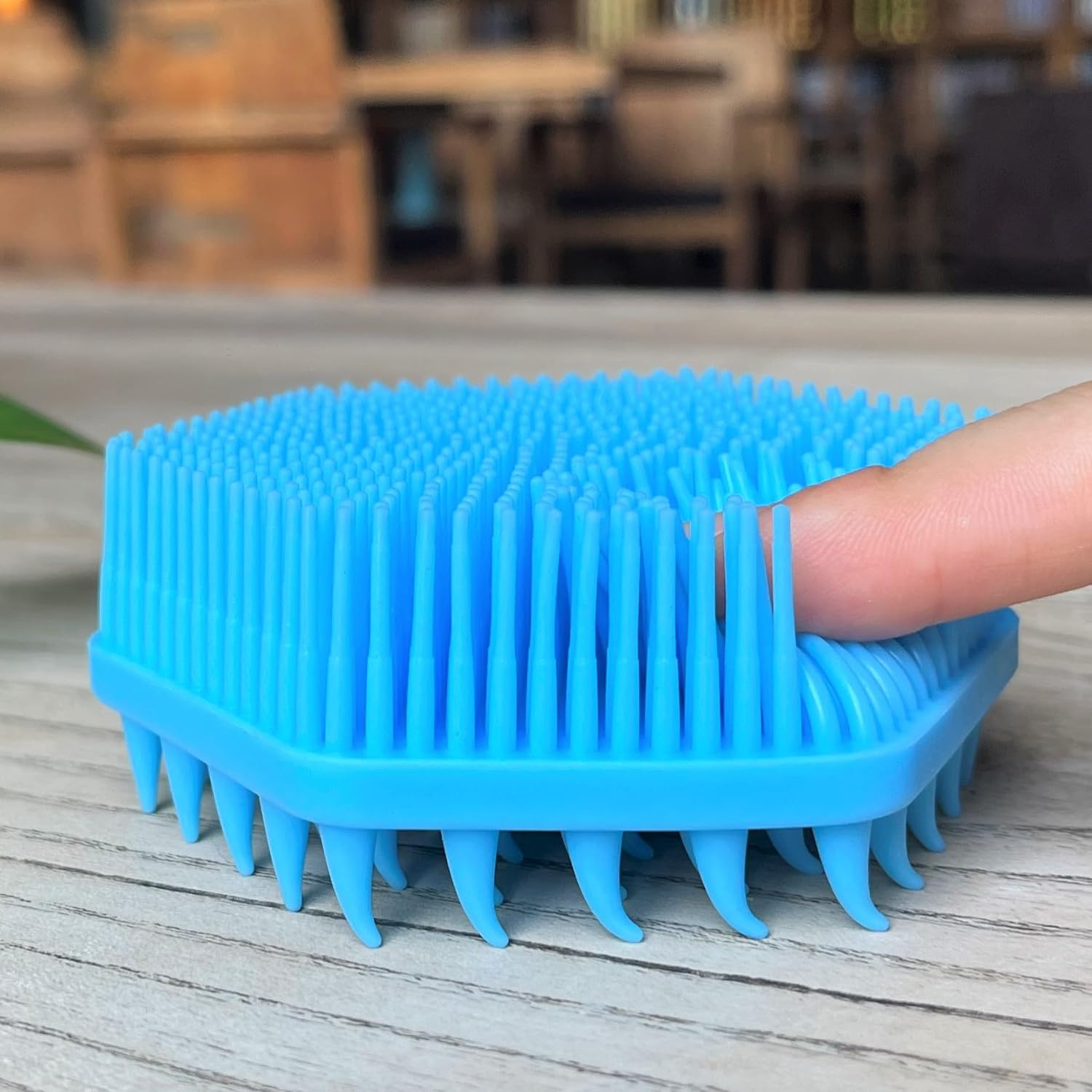 Premium Sensory Brush for Kids or Autism,Soft Silicone Body Scrubber,2 in 1 Sensory Room Occupational Therapy Sensory Brushes,Silicone Loofah,Pets Shower Brush Bath Brush Shampoo Brush(Whale-Teal)