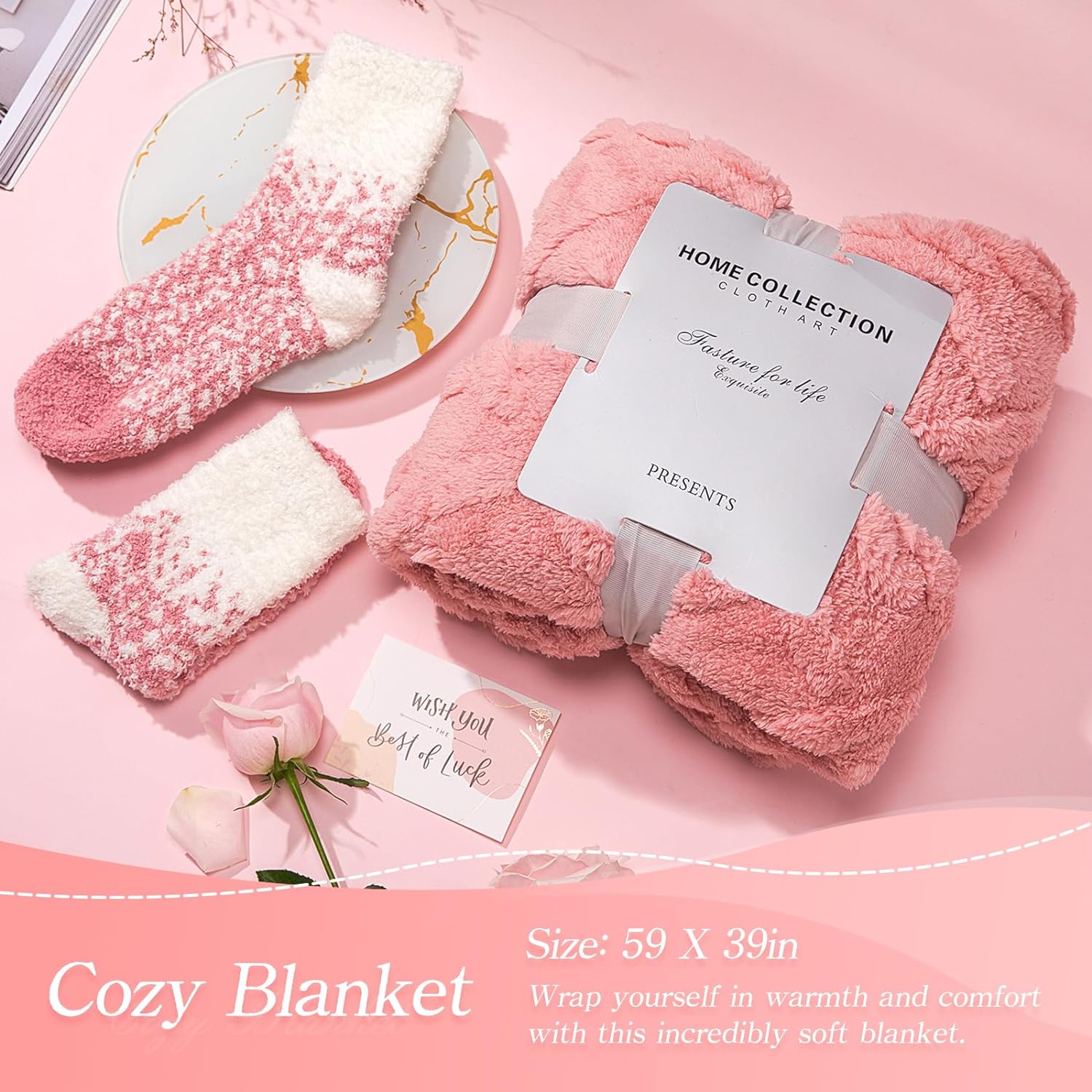 Birthday and Valentine's Day Gift Sets for Women - Get Well Soon Spa Gift Basket for Friend, Mother, Wife, Sister. Relaxation Gifts for Her.