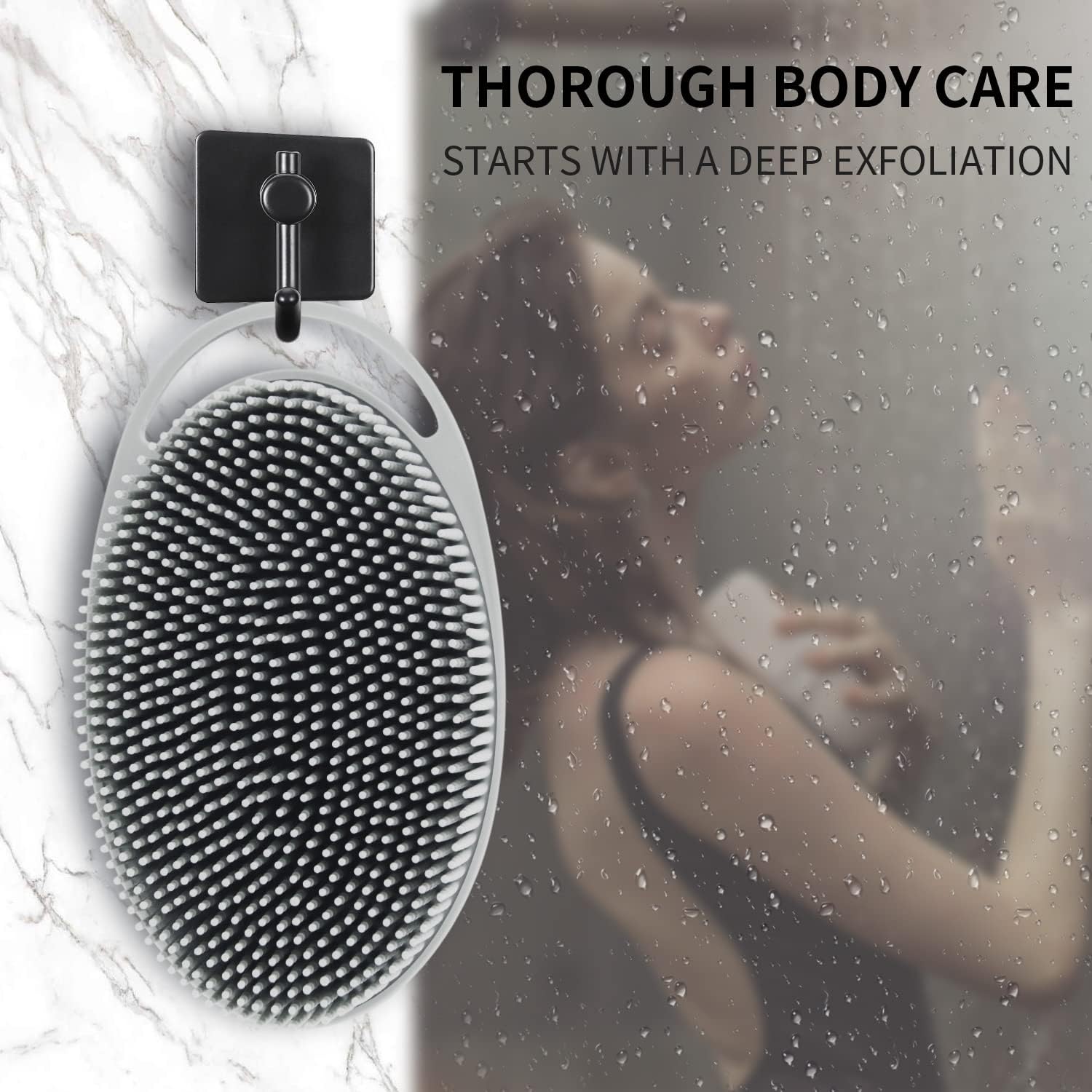 Silicone Body Scrubber, Silicone Loofah, Body Wash Scrubber, Body Scrub Brush, Body Scrubbers for Use in Shower, Silicone Loofah Body Scrubber, Exfoliating Body Scrubber Mens Women, Gifts for Mens