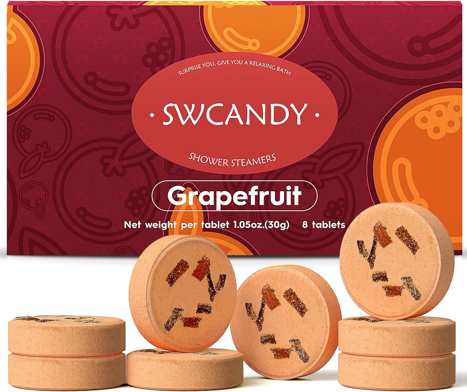 Aromatherapy Shower Steamers Valentines Day Gifts for her - Swcandy 8 Pcs Bath Bombs Valentine's Day Gifts for Women, Shower Bombs Self Care with Essential Oils, Relaxation Home SPA Lavender