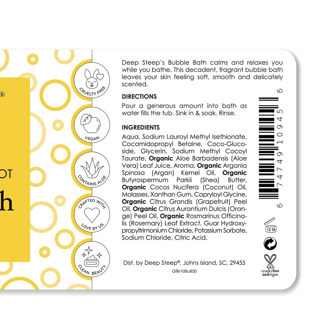 Deep Steep Bubble Bath, 10 oz (Honey Blossom)