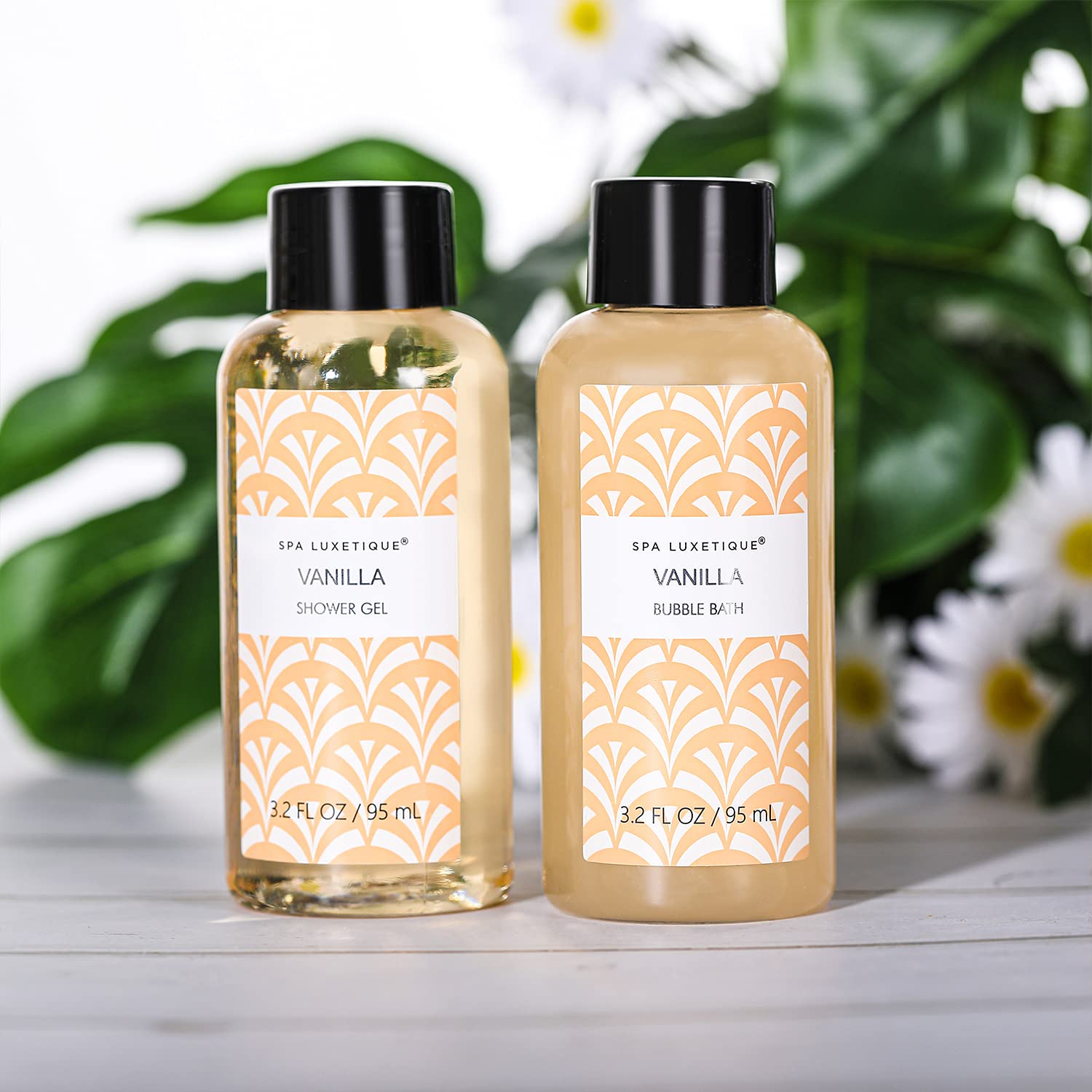 Spa Luxetique Gift Set for Women, Spa Set for Women, Rose Spa Gift Set, Spa Kit for Women Includes Body Lotion, Shower Gel, Bubble Bath, Hand Cream, Valentine's Day Gifts for Her