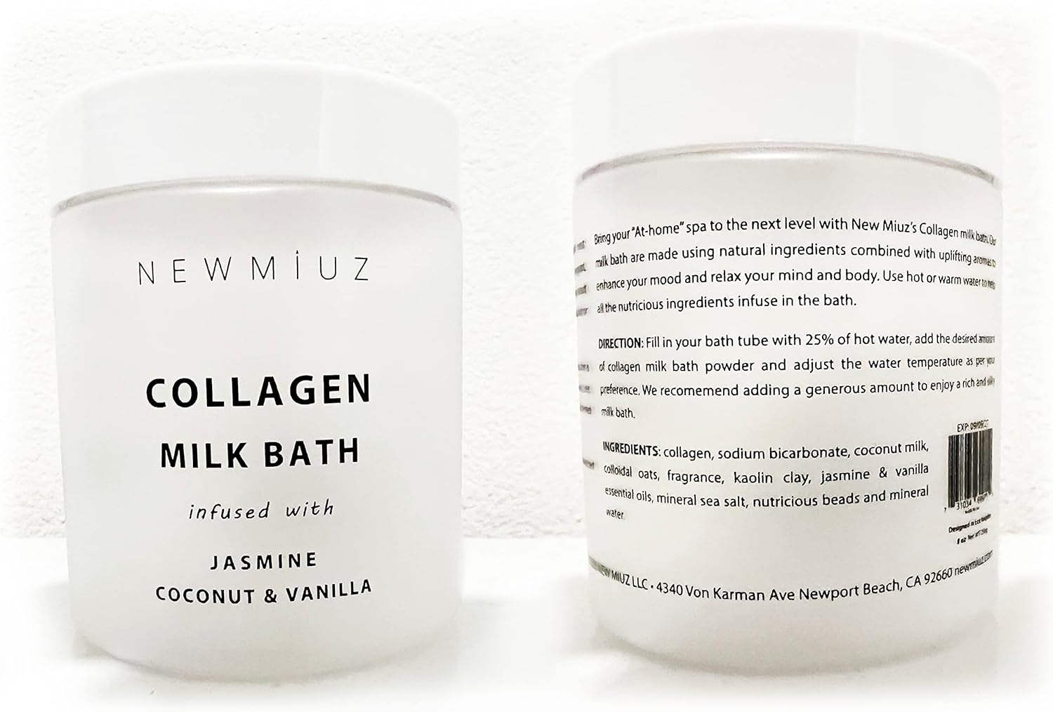 Creamy Coconut Collagen Milk Bath Soak Powder Moisturize & Soften Skin – Vanilla Jasmine Luxury Spa Bubble Bath Salt Mother's Birthday Christmas Relaxation Gifts for Women Perfect Stocking Stuffers