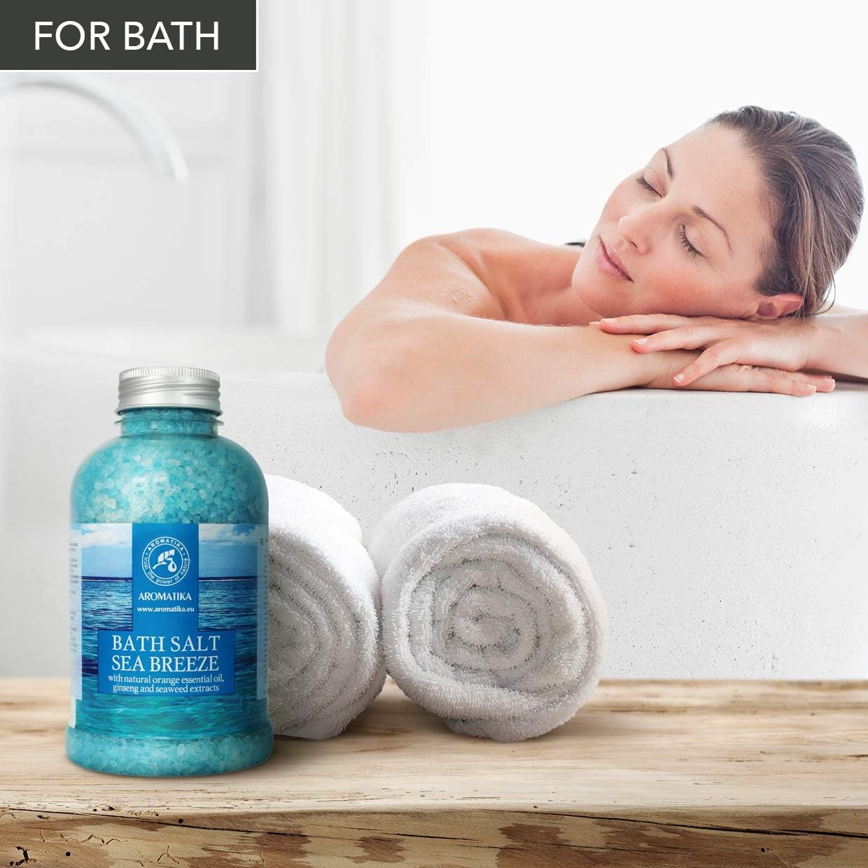 Sal marina de baño de 46 onzas, sal de brisa marina, sales marinas naturales de baño, lo mejor para un buen sueño, relajante, calmante, cuidado corporal, belleza, aromaterapia