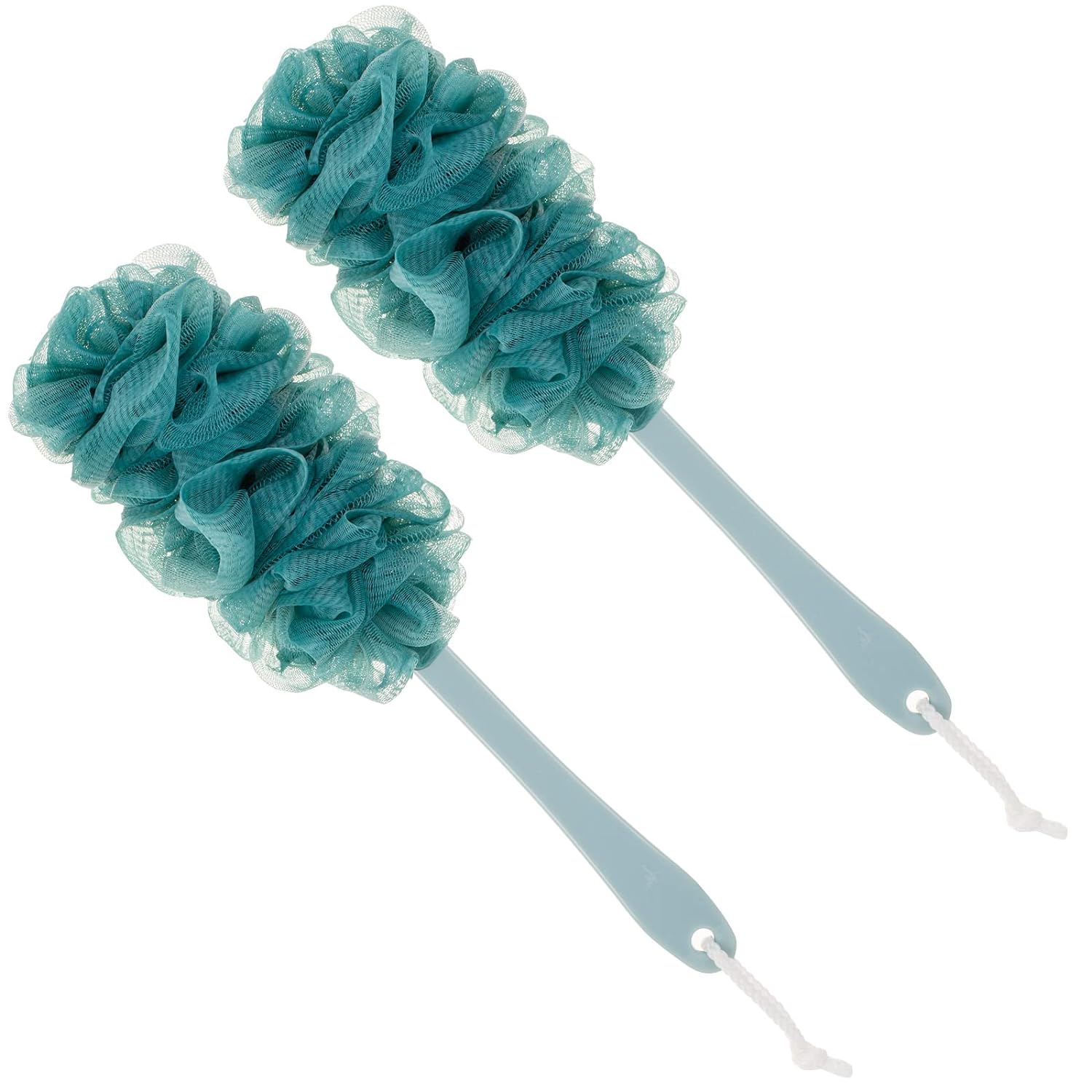 Arswin Back Scrubber for Shower, Loofah Long Handle Bath Body Brush, Soft Nylon Mesh Sponge On a Stick for Shower Men Women Kids Elderly, Exfoliating Scrub Cleaning Luffa for All Kinds of Skin(Blue)