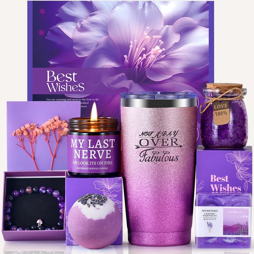 Birthday Gifts for Women, Relaxing Spa Gift Basket Set, Unique Gift Ideas for Women, Self Care Gifts Unique Gifts Idea for Mom Her Best Friends Sister Wife Girlfriend Coworker set