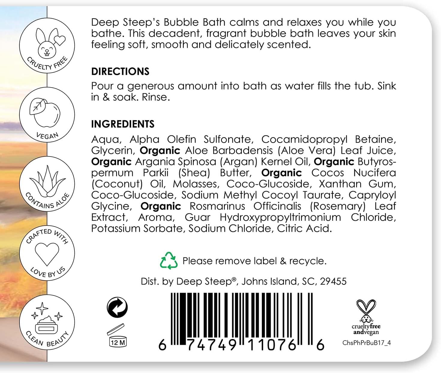 Deep Steep Bubble Bath, 17 Ounce (Pack of 2) (Vanilla Coconut)