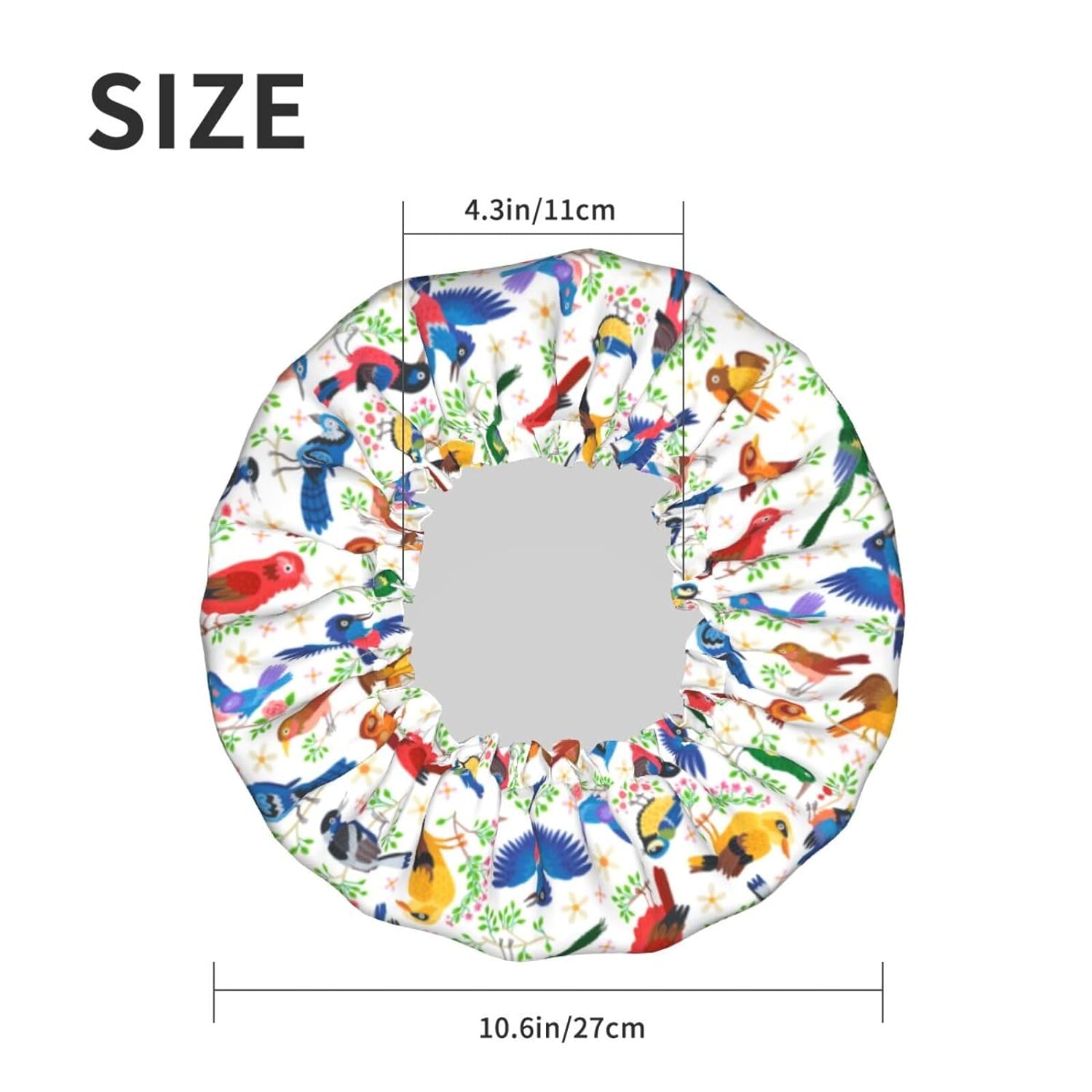 Rubber Ducks Shower Cap For Women Reusable Waterproof Double Layers Bath Cap Hair Protection Elastic Ladies Spa Salon Shower Hat