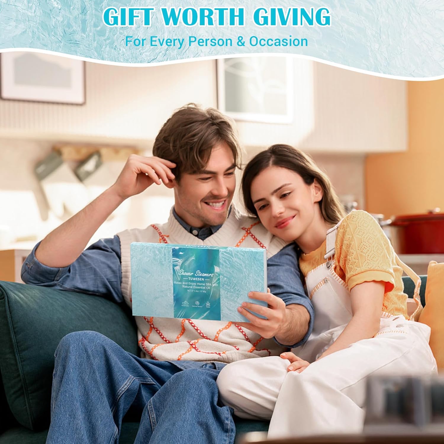 TUWESEN Shower Steamers Aromatherapy, SPA Kit, 8 PCS Shower Steamers for Women, Shower Bombs with Essential Oils-Self Care & Relaxation Birthday Gifts for Women and Men. Purple Romantic Set