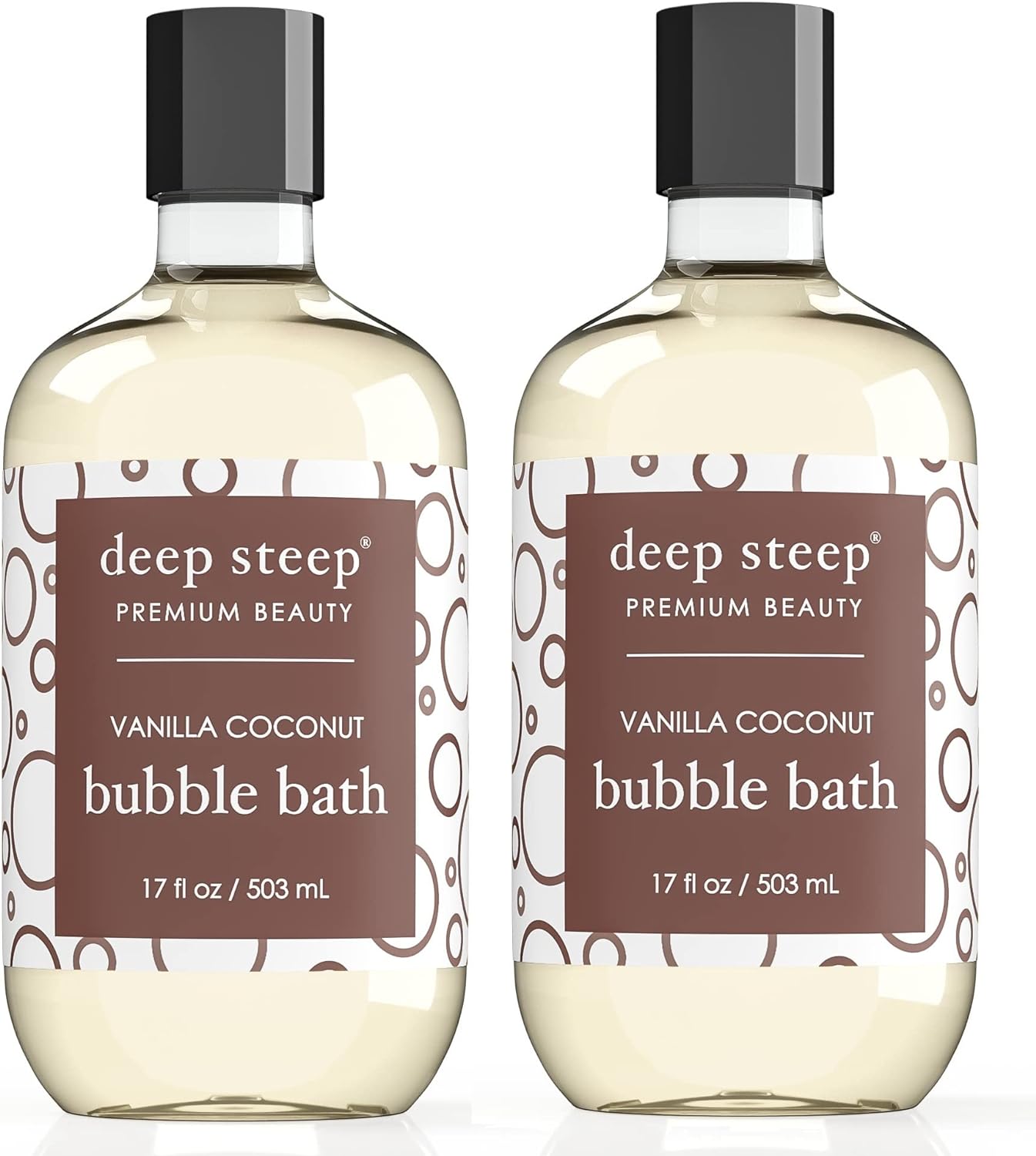 Deep Steep Bubble Bath, 17 Ounce (Pack of 2) (Vanilla Coconut)