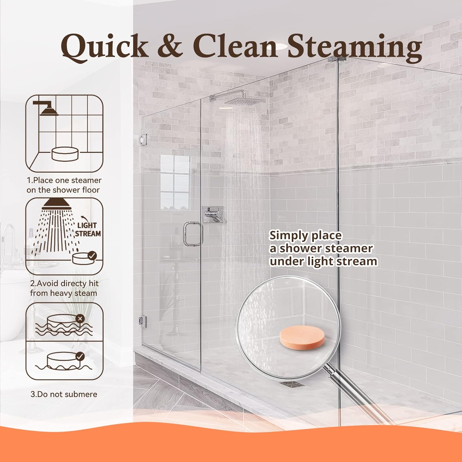 Shower Steamers Aromatherapy 6 Packs Shower Tablets with Essential Oil for Home SPA & Self Care, Stress Relief, Birthday Gifts for Women and Men, Eucalyptus Shower Bath Bombs - BABYPEACH