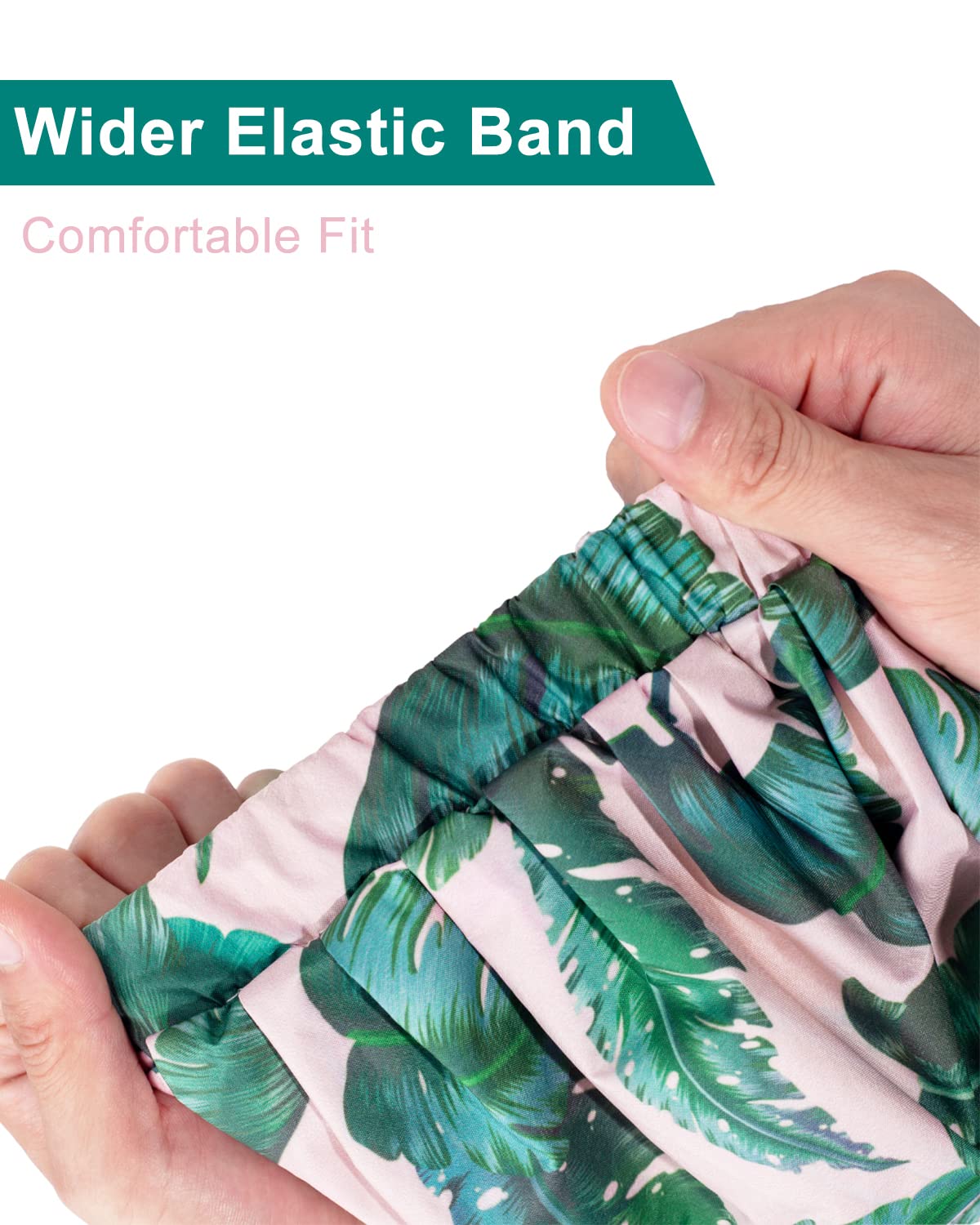 Auban Shower Cap Reusable,Ribbon Bow Bath Cap Large Design With Waterproof Exterior for All Hair Lengths,Great for Girls Spa Home Use,Hotel and Hair Salon (Green)