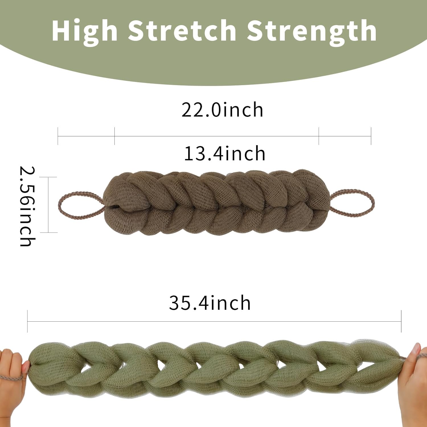 BCKENEY Bath Loofah Shower Sponge Soft Mesh Loofah Body Scrubber with Long Loofah Bath Sponge for Men Women Body Wash Exfoliator Shower Puffs