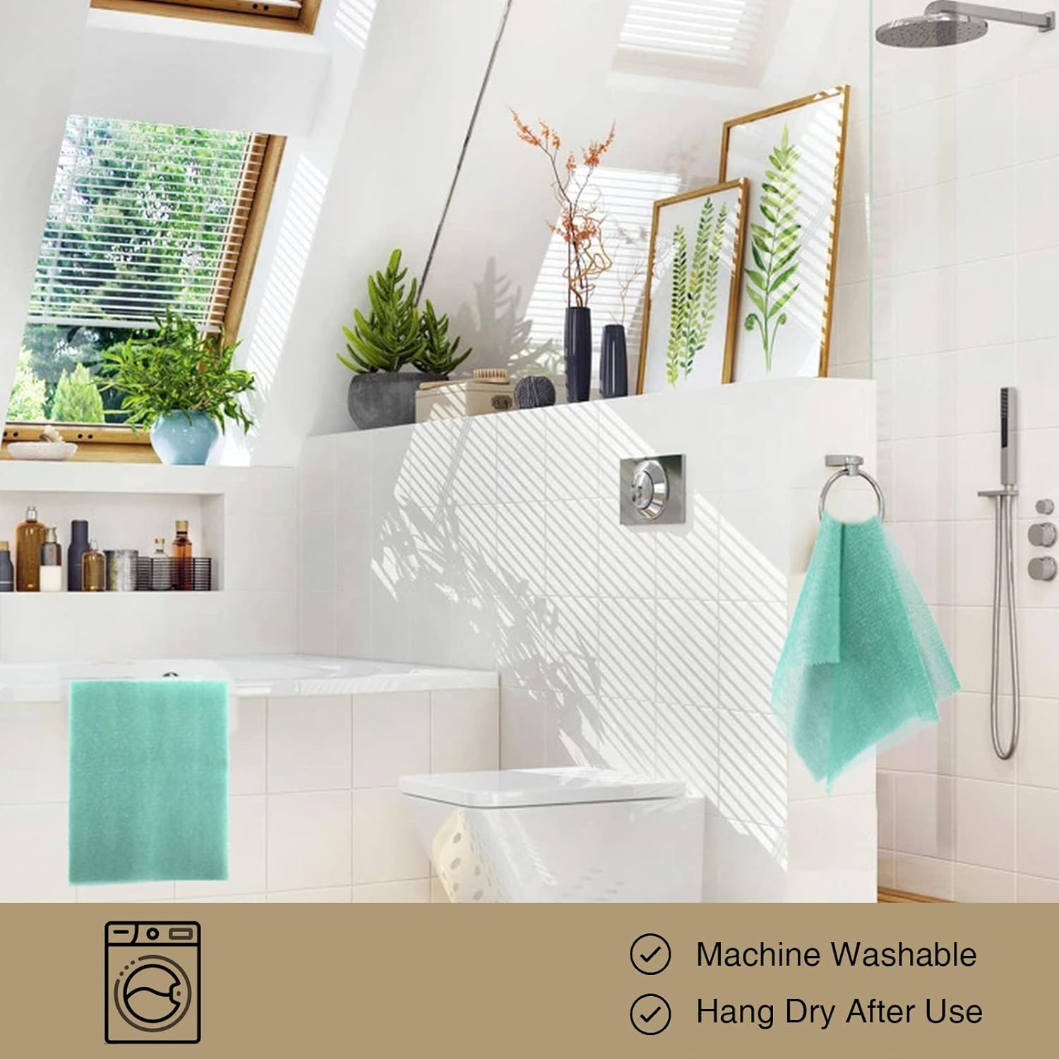 UJFQBH 3 Pieces African Bath Sponge African Net Long Net Bath Sponge Exfoliating Shower Body Scrubber Back Scrubber Skin Smoother,Great for Daily Use (Pink,Yellow,Purple)