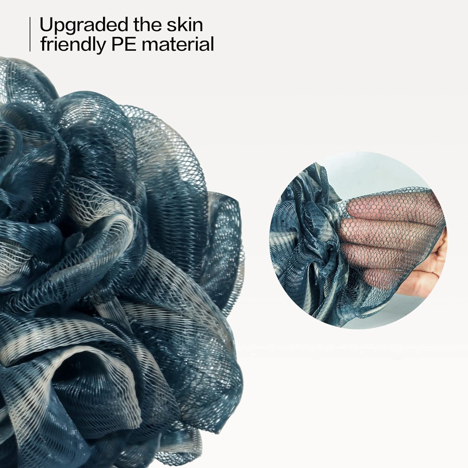 Fishent Bath Loofah Sponge, 3 Pack loofahs Exfoliating Body Scrubber, 60g Soft Mesh Pouf Shower Puffs, Loofa for Women (Pink-Peach-Coral)