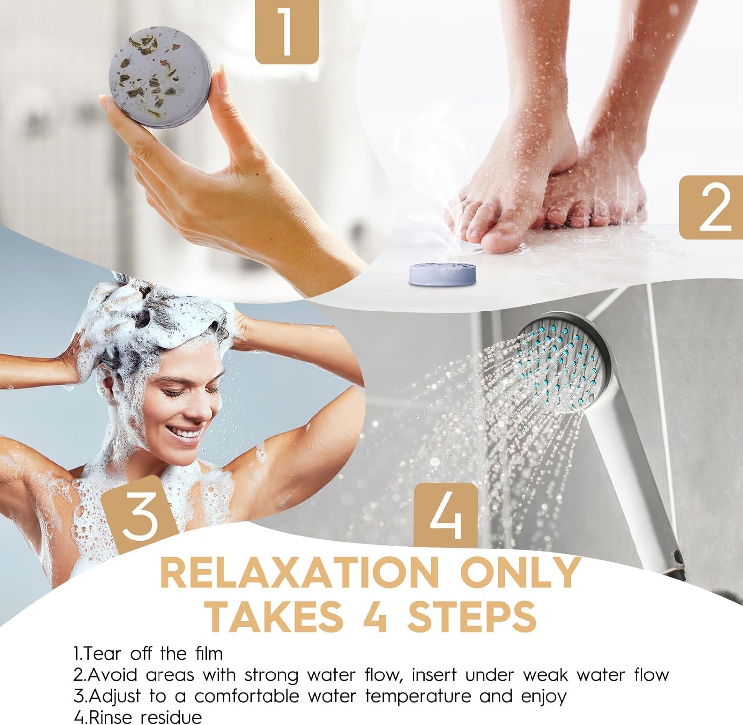 Shower Steamers Aromatherapy Christmas Gifts Stocking Stuffers for Women 8 PCS, BLRIET Shower Bombs Birthday Gift for Mom with Lavender Natural Essential Oils, Self Care & Relaxation Gifts for Lover