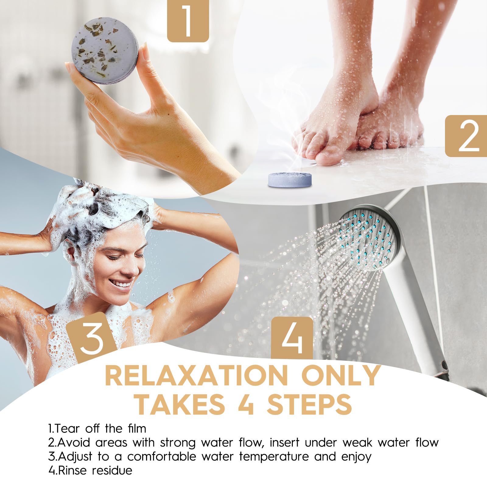 Shower Steamers Aromatherapy BLRIET 8 Pack Gifts for Women, Birthday Christmas White Elephant Gifts Stocking Stuffers for Adults Her Mom Him Home Spa Gym Natural Essential Oil Self Care Relaxation