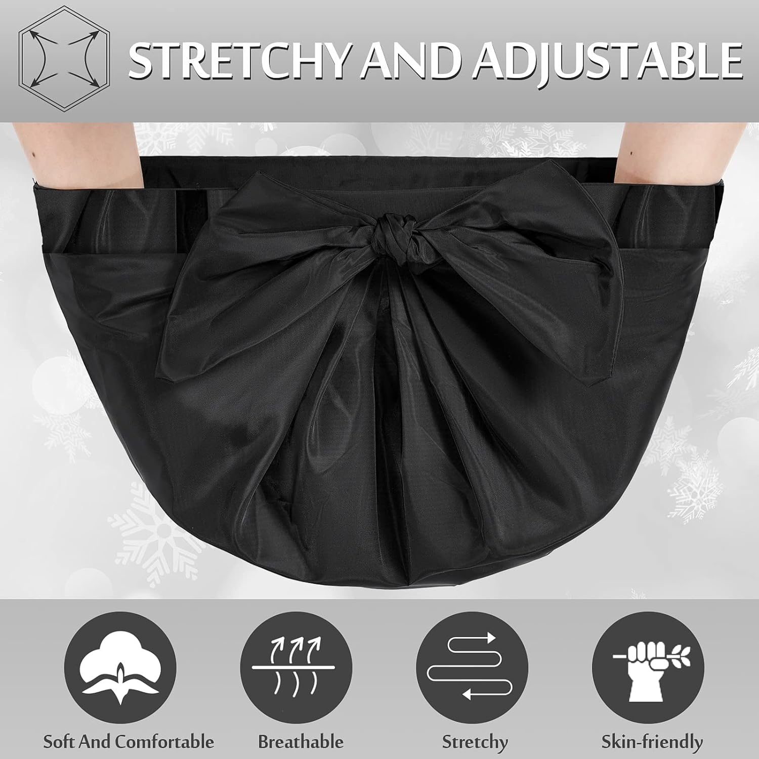 Floraltop 4 Pcs Shower Caps for Women, Waterproof Reusable Shower Hair Caps Bowknot Satin Bath Hair Caps Elastic Hem Turban Shower Bath Caps for Long Short Curly Hair Women Girls (Stripe)