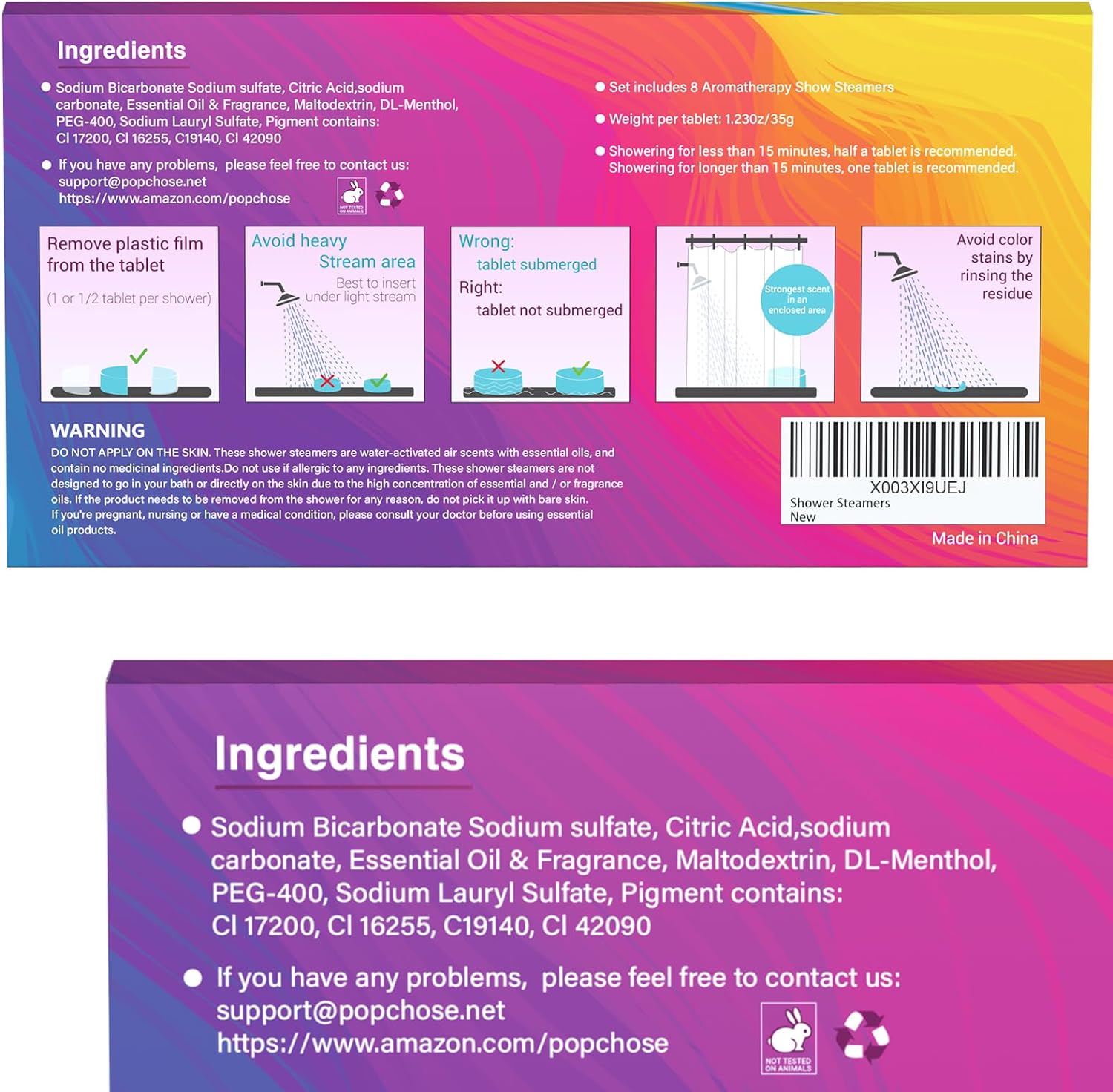 POPCHOSE Shower Steamers Aromatherapy - 8 Pack Shower Bombs for Self Care & SPA - Birthday Gifts for Women, Prizes, Christmas Stocking Stuffers, Bridesmaid Gifts- Teen Girl Gifts Trendy Stuff…