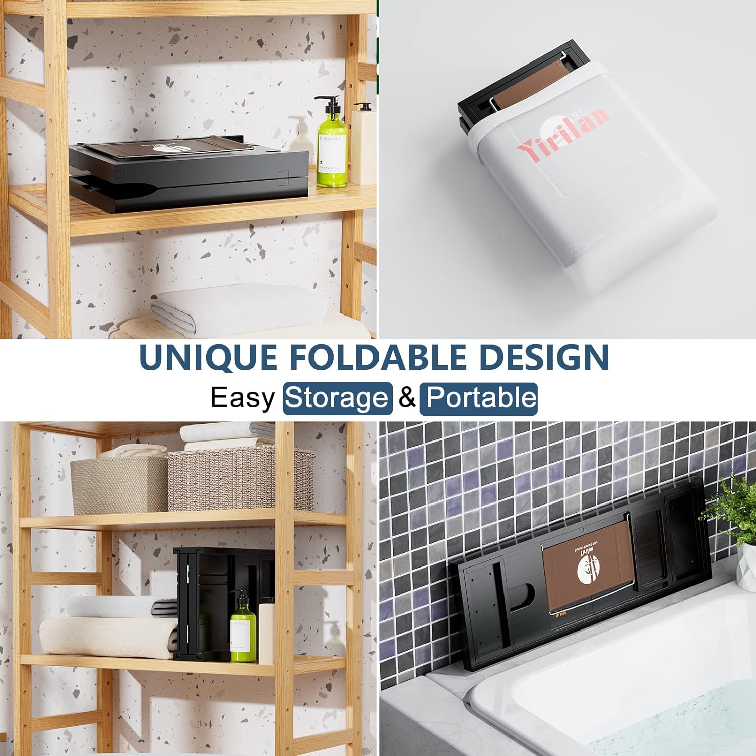 Luxury Bathtub Tray Caddy - Expandable Bath Tray - Unique House Warming Gifts, New Home, Anniversary & Wedding Gifts for Couple, Bridal Shower Gift for Women