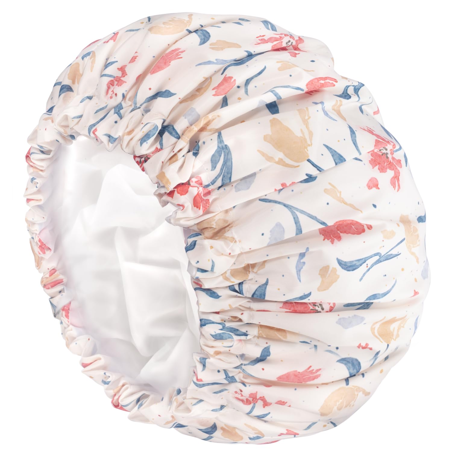 Aquior Shower Caps, Double Layer Waterproof Shower Cap for Women, Reusable Large Shower Cap for all Hair Lengths with EVA Lining, Soft Bath Shower Caps