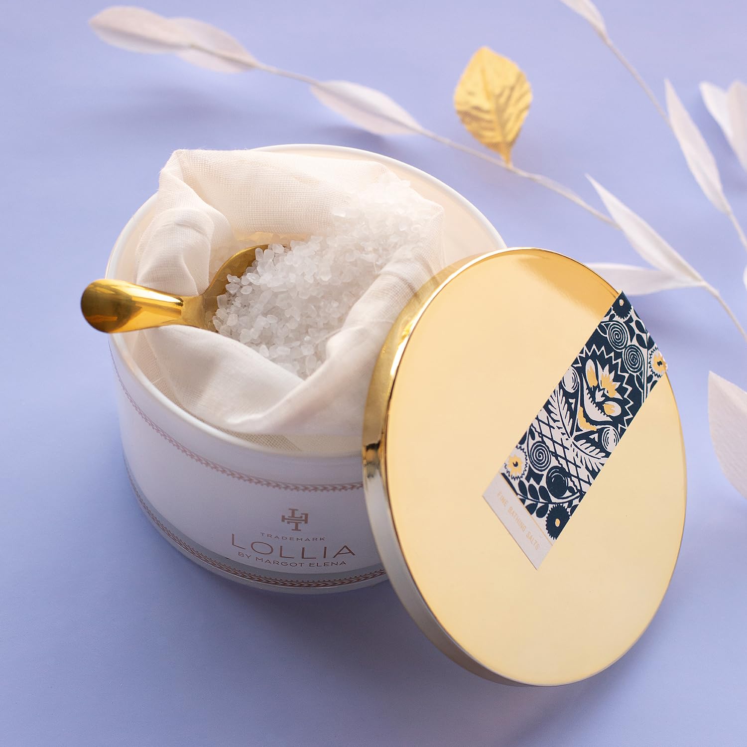 Lollia Fine Bathing Salts, 20 oz. – Bath Essential for Women, Bathtub Accessories, Relaxing Bath Salts for Women, Bath Products, Scented Luxury Bath Salts