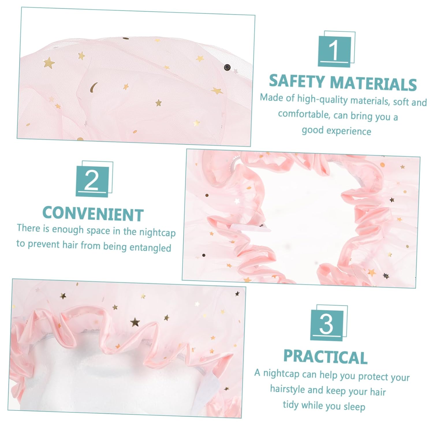 Angoily 2pcs Beauty Hat Women Spa Cap Modern Shower Cap Hair Salon Cap Elastic Bath Caps Chemo Cap Bath Accessories Hair Cap for Shower Spa Hair Caps Girl Hats Satin Hair Mask Miss Muslim