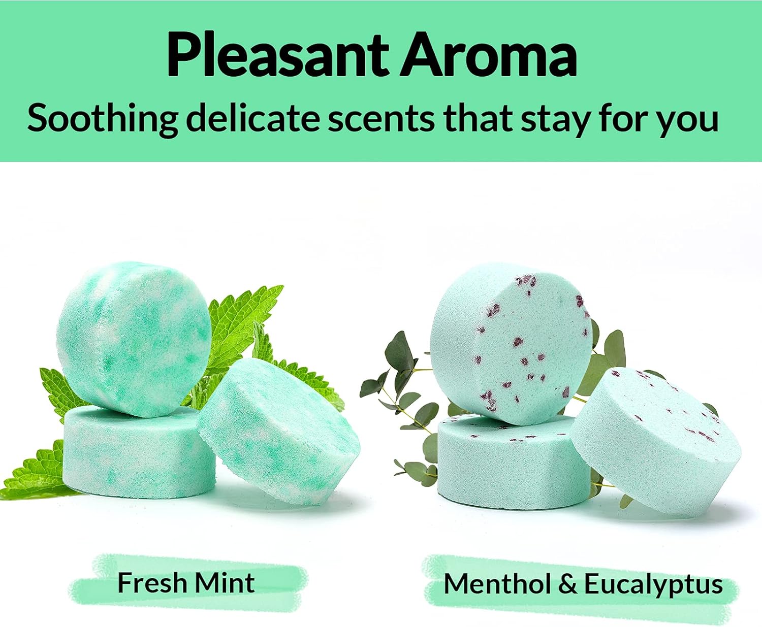 Aromatherapy Shower Steamers - 6pc XXL Vapor Bombs for Nasal Relief, Self Care, Relaxation, Spa Day, Pampering Gifts - with Pure Mint, Menthol & Eucalyptus Natural Essential Oil Tablets