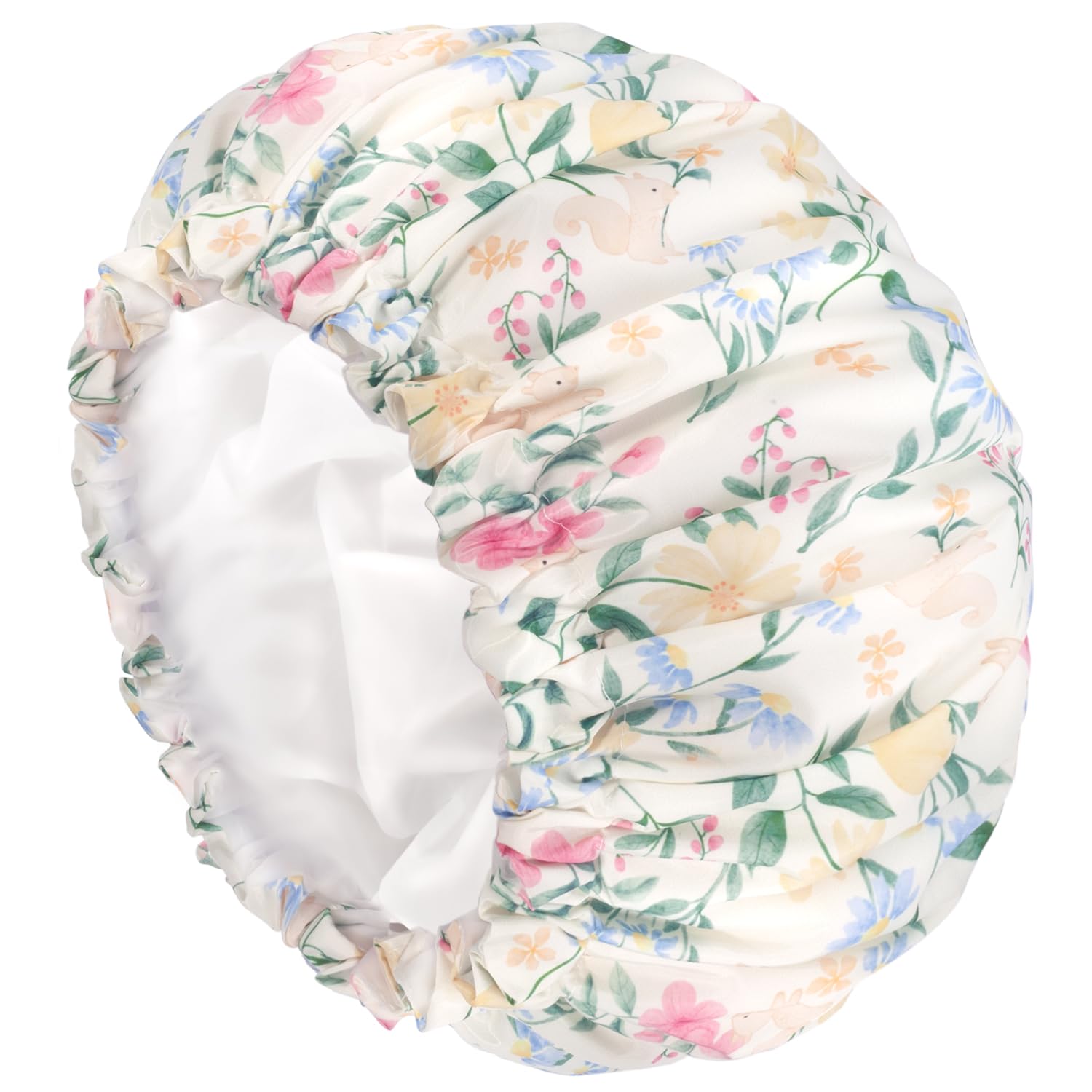 Aquior Shower Caps, Double Layer Waterproof Shower Cap for Women, Reusable Large Shower Cap for all Hair Lengths with EVA Lining, Soft Bath Shower Caps