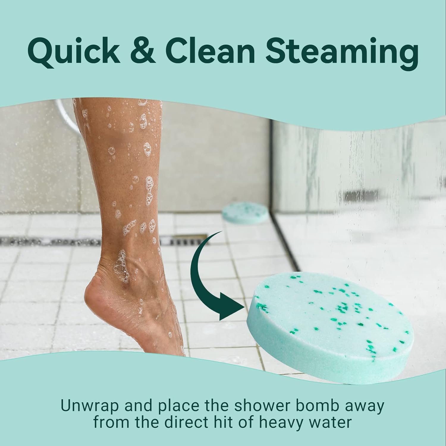 Shower Steamers Aromatherapy 6 Packs Shower Tablets with Essential Oil for Home SPA & Self Care, Stress Relief, Birthday Gifts for Women and Men, Eucalyptus Shower Bath Bombs - BABYPEACH