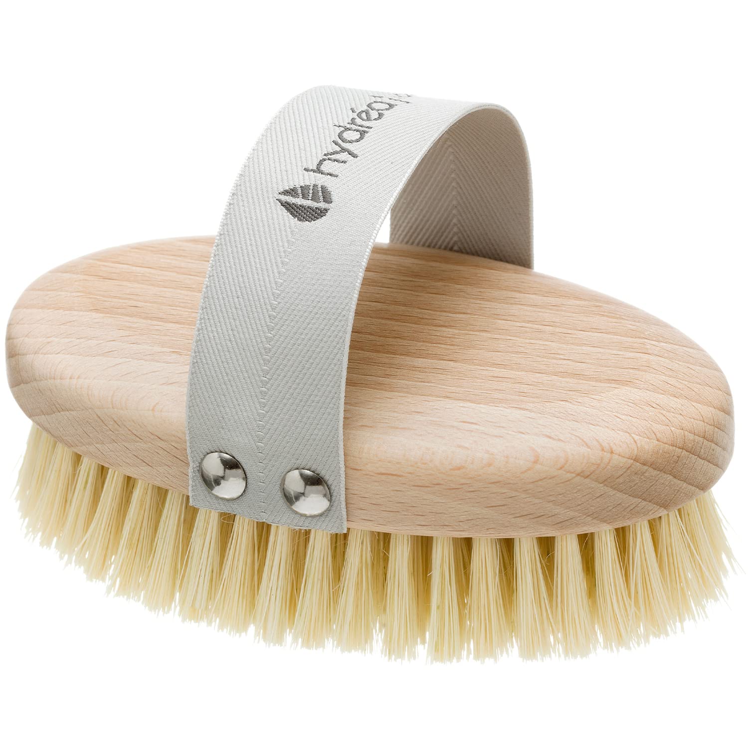 Hydrea London Dry Brushing Body Brush with Cactus Bristle - Dry Brush for Skin, Cellulite Remover, Vegan Best Dry Brush for Flawless Skin, Helps Improve Lymphatic Drainage - FSC® Certified Beechwood.