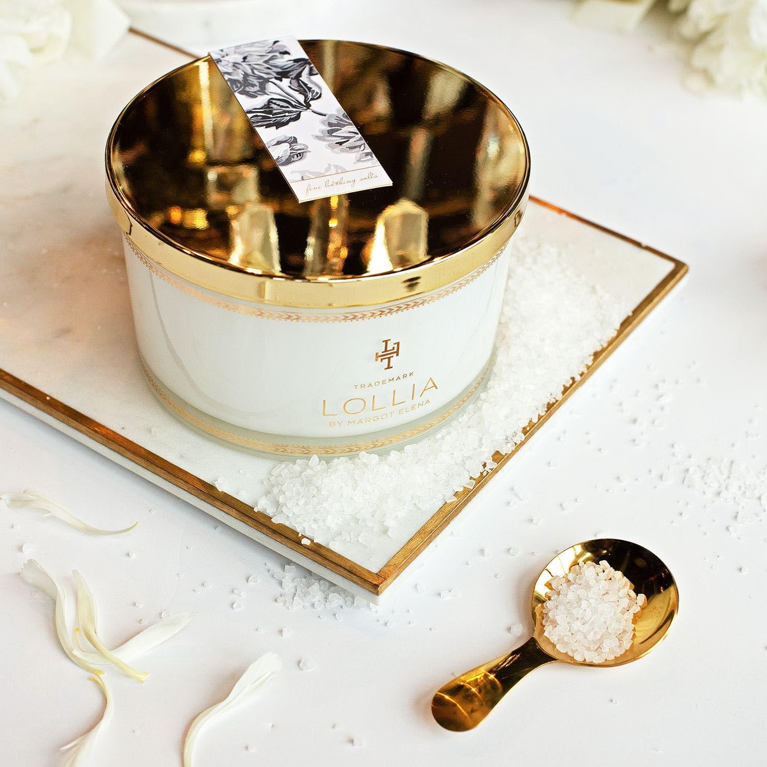 Lollia Fine Bathing Salts, 20 oz. – Bath Essential for Women, Bathtub Accessories, Relaxing Bath Salts for Women, Bath Products, Scented Luxury Bath Salts