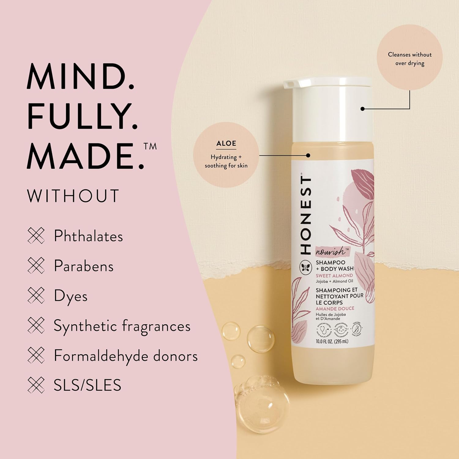 The Honest Company Foaming Bubble Bath | Gentle for Baby | Naturally Derived, Tear-free, Hypoallergenic | Citrus Vanilla Refresh, 12 fl oz