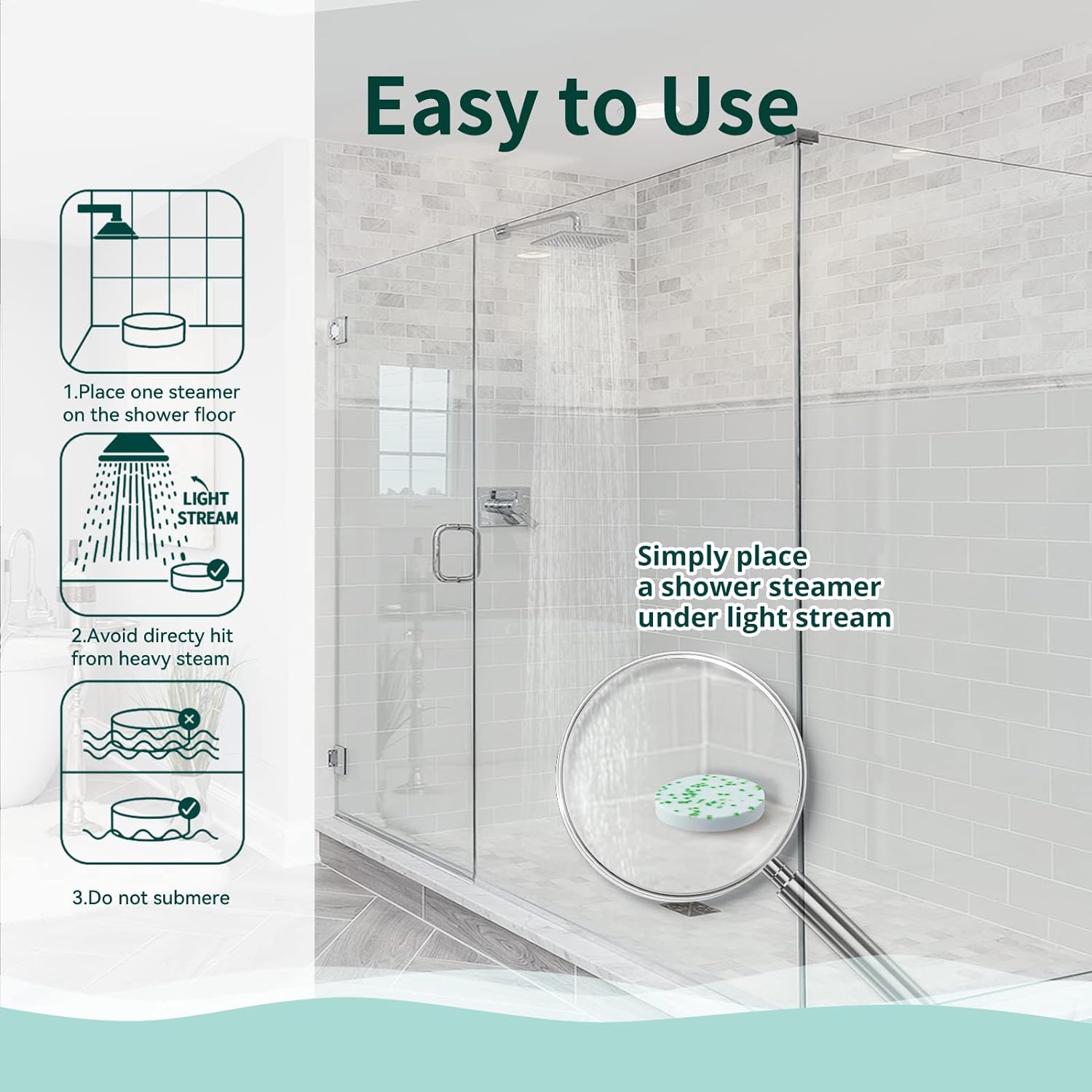 Shower Steamers Aromatherapy 6 Packs Shower Tablets with Essential Oil for Home SPA & Self Care, Stress Relief, Birthday Gifts for Women and Men, Eucalyptus Shower Bath Bombs - BABYPEACH