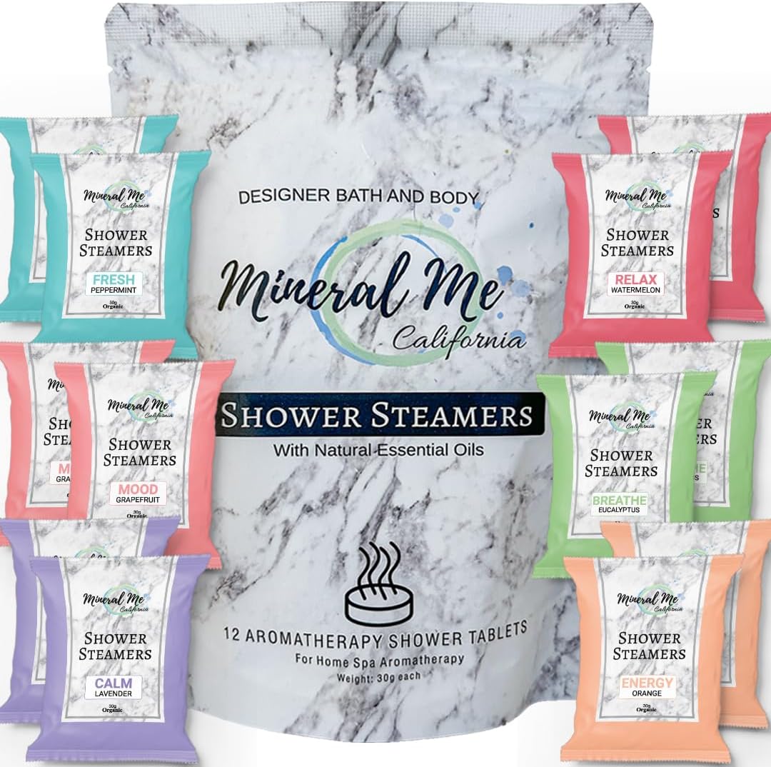 Shower Bombs Aromatherapy - Shower Steamers with Organic Oils for Vaporizing Steam Spa - Vapor Shower Tablets, Shower Melts - Self-Care Gifts for Women and Men, Valentine's Gift for Him/Her