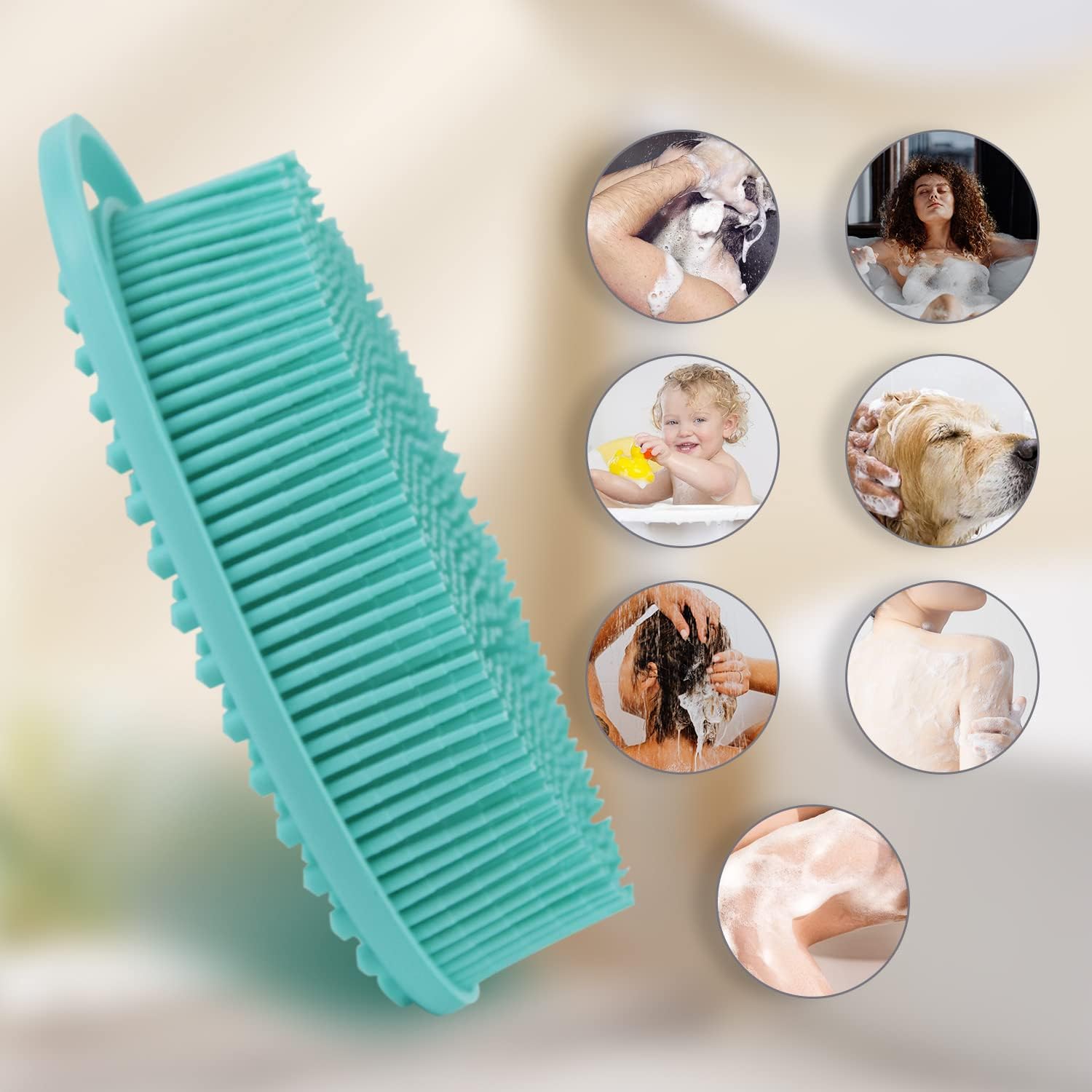 Silicone Body Scrubber, Silicone Loofah, Body Wash Scrubber, Body Scrub Brush, Body Scrubbers for Use in Shower, Silicone Loofah Body Scrubber, Exfoliating Body Scrubber Mens Women, Gifts for Mens