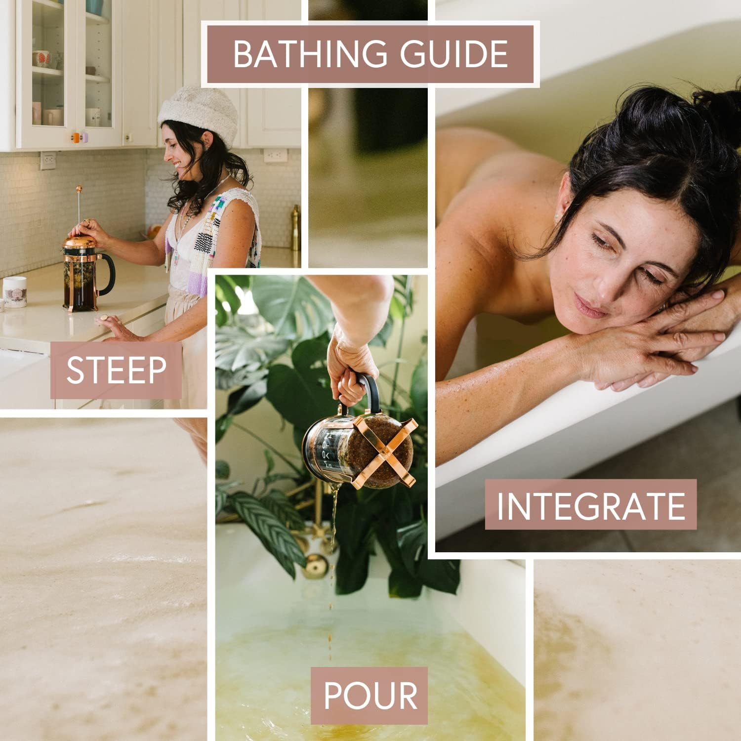 Moon Bath Botanical Bath Tea | New Moon Herbal Ayurvedic Bath Tea Soak w/Lavender, Jasmine & Chamomile for 2 Baths & Organic Body Care for Lunar Alignment | Made in USA