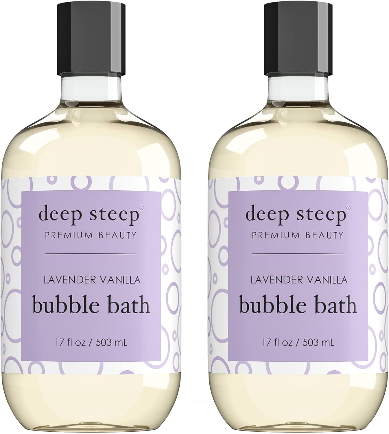 Deep Steep Bubble Bath, 17 Ounce (Pack of 2) (Vanilla Coconut)