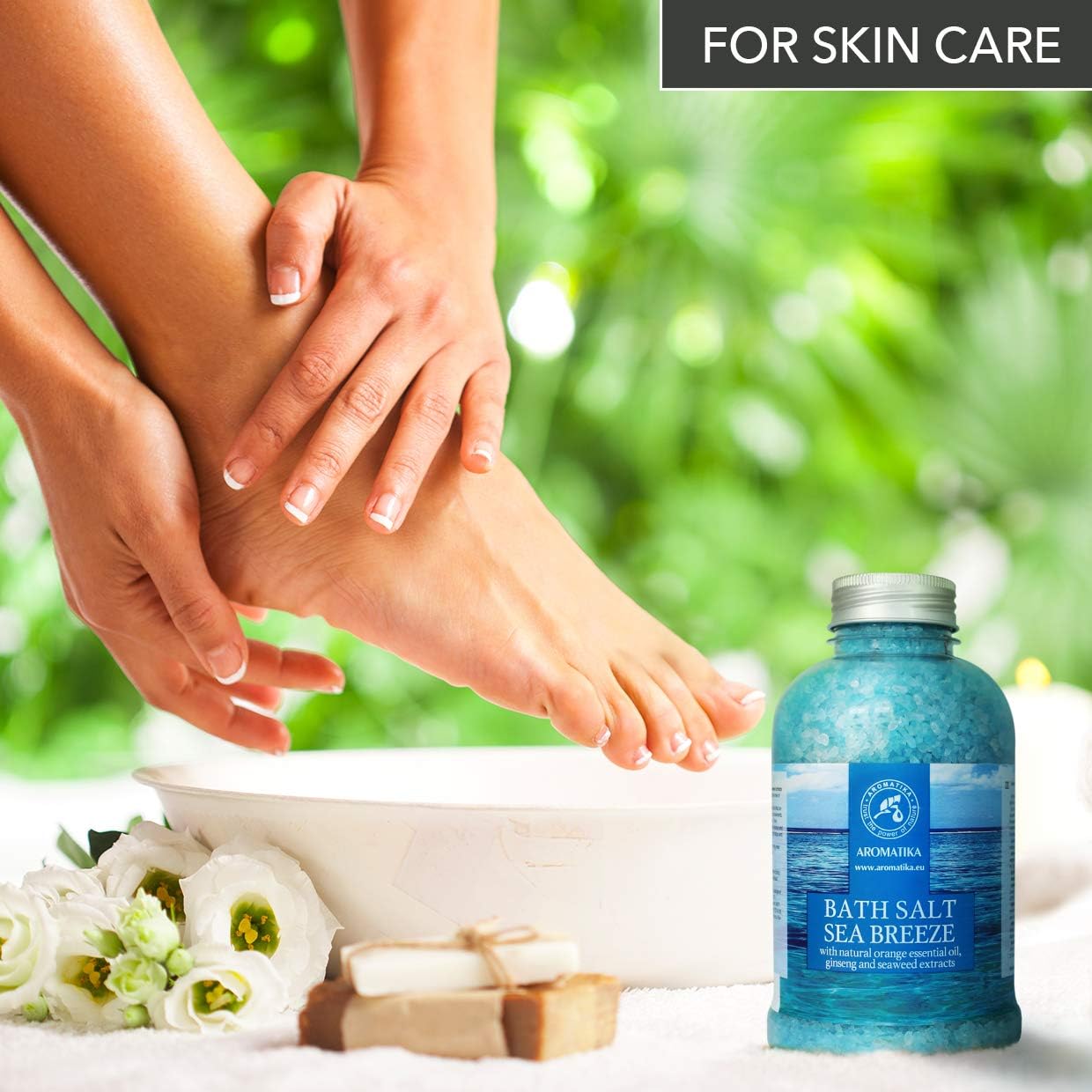 Sal marina de baño de 46 onzas, sal de brisa marina, sales marinas naturales de baño, lo mejor para un buen sueño, relajante, calmante, cuidado corporal, belleza, aromaterapia