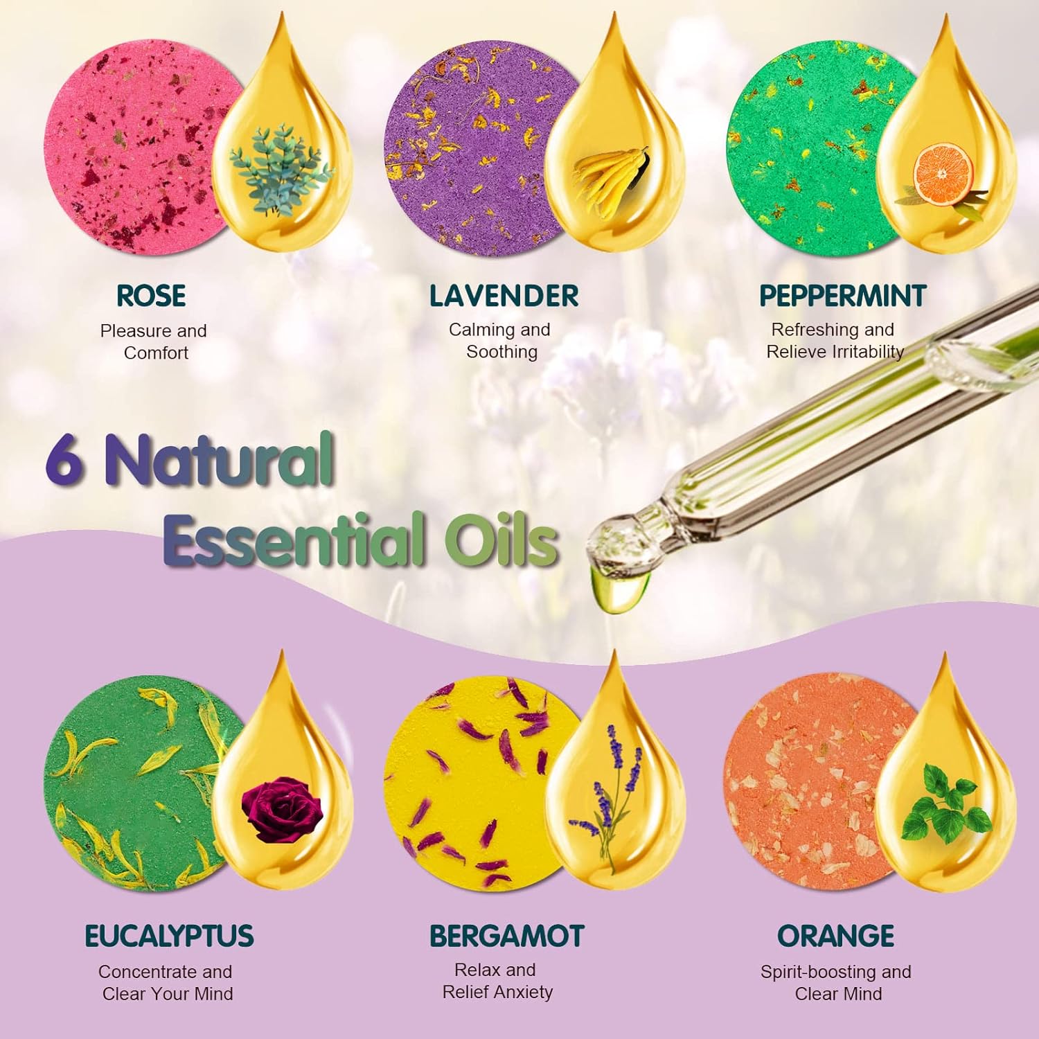 12PCS Aromatherapy Shower Bombs Stocking Stuffers for Women, Natural Essential Oil Shower Steamers Bulk, Stress Relief Self Care Gifts Christmas Gifts