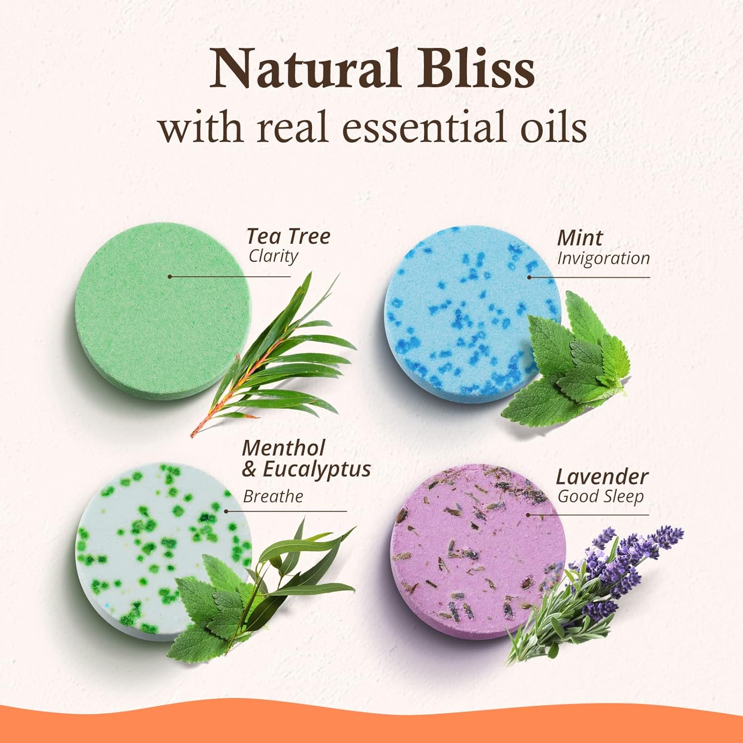 Shower Steamers Aromatherapy 6 Packs Shower Tablets with Essential Oil for Home SPA & Self Care, Stress Relief, Birthday Gifts for Women and Men, Eucalyptus Shower Bath Bombs - BABYPEACH