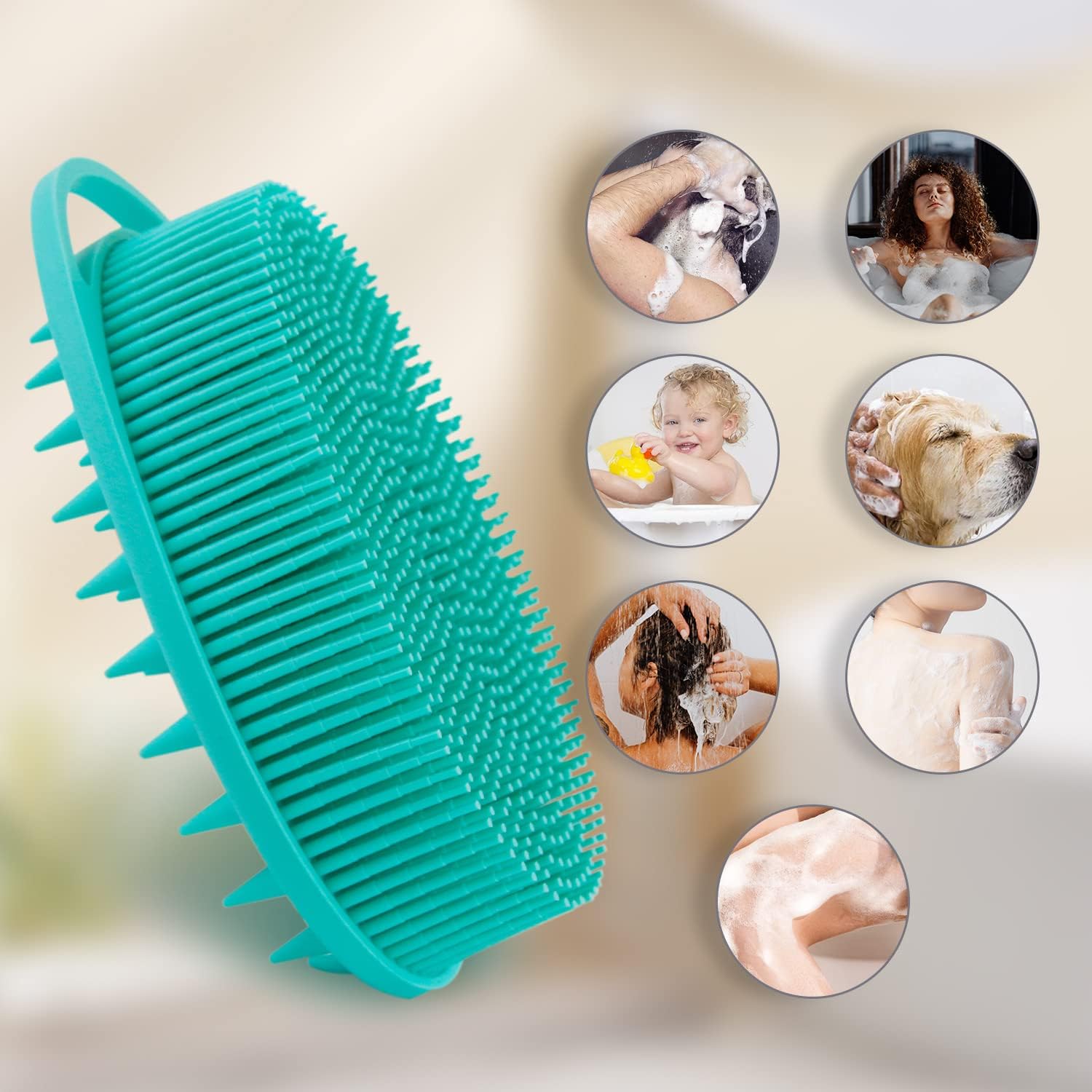 Silicone Body Scrubber, Silicone Loofah, Body Wash Scrubber, Body Scrub Brush, Body Scrubbers for Use in Shower, Silicone Loofah Body Scrubber, Exfoliating Body Scrubber Mens Women, Gifts for Mens