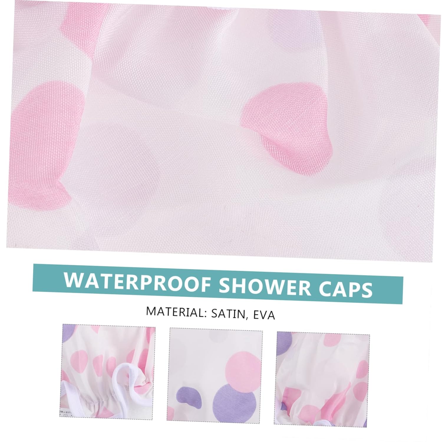 Angoily 2pcs Beauty Hat Women Spa Cap Modern Shower Cap Hair Salon Cap Elastic Bath Caps Chemo Cap Bath Accessories Hair Cap for Shower Spa Hair Caps Girl Hats Satin Hair Mask Miss Muslim