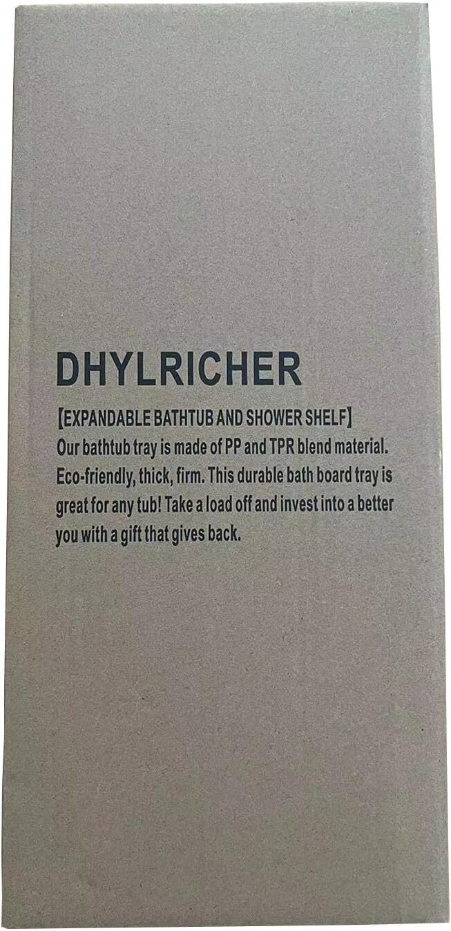 Expandable Drain Bath Shelf Caddy Tray, Multifunctional Plastic Bathtub Tray Bathroom Organizer Simple Stylish Bathtub Storage Rack for Candle Towel, Book, Wine, Phone, Shower (Grey - 1pcs)