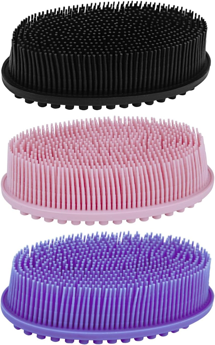 Silicone Body Scrubber, Silicone Loofah, Body Wash Scrubber, Body Scrub Brush, Body Scrubbers for Use in Shower, Silicone Loofah Body Scrubber, Exfoliating Body Scrubber Mens Women, Gifts for Mens