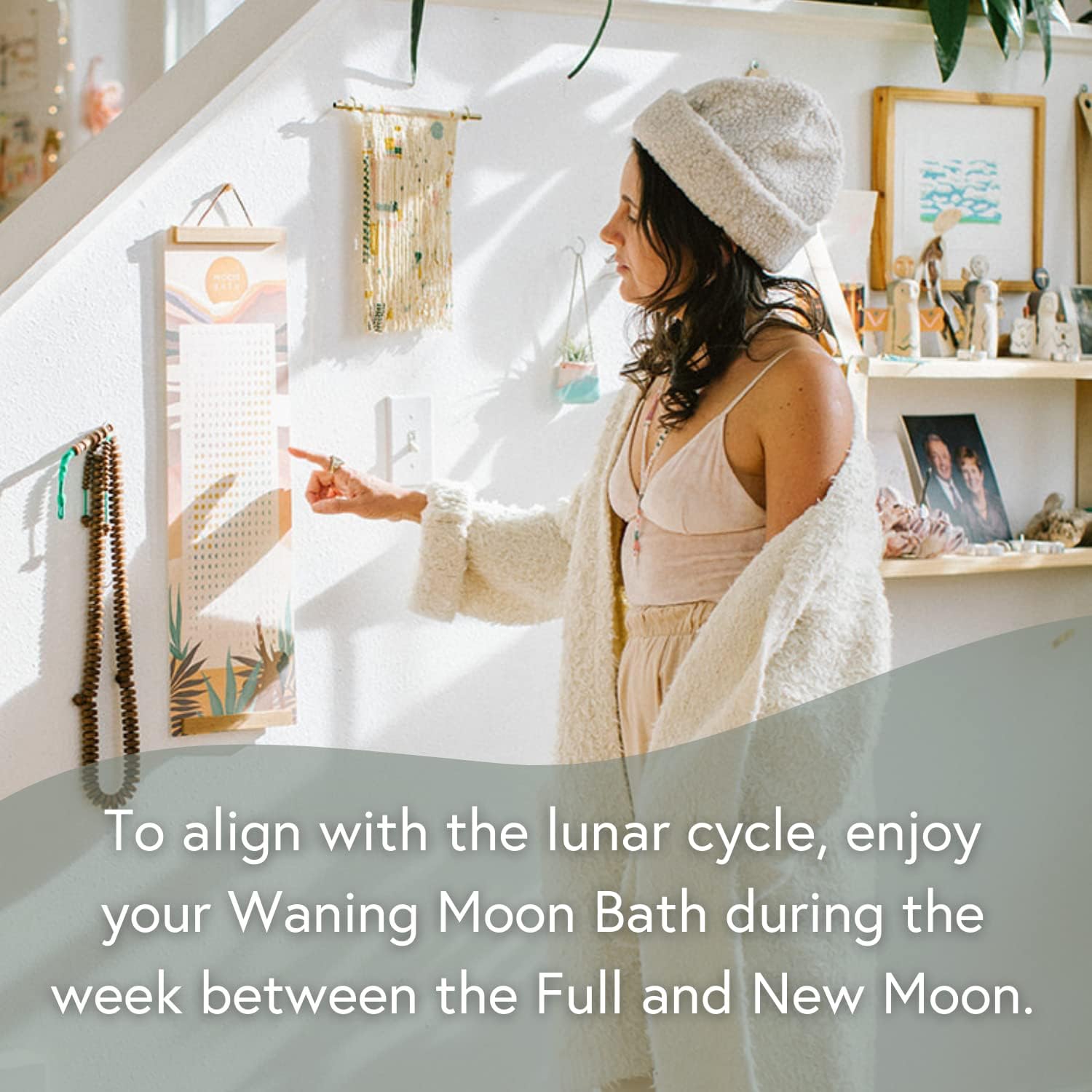 Moon Bath Botanical Bath Tea | New Moon Herbal Ayurvedic Bath Tea Soak w/Lavender, Jasmine & Chamomile for 2 Baths & Organic Body Care for Lunar Alignment | Made in USA