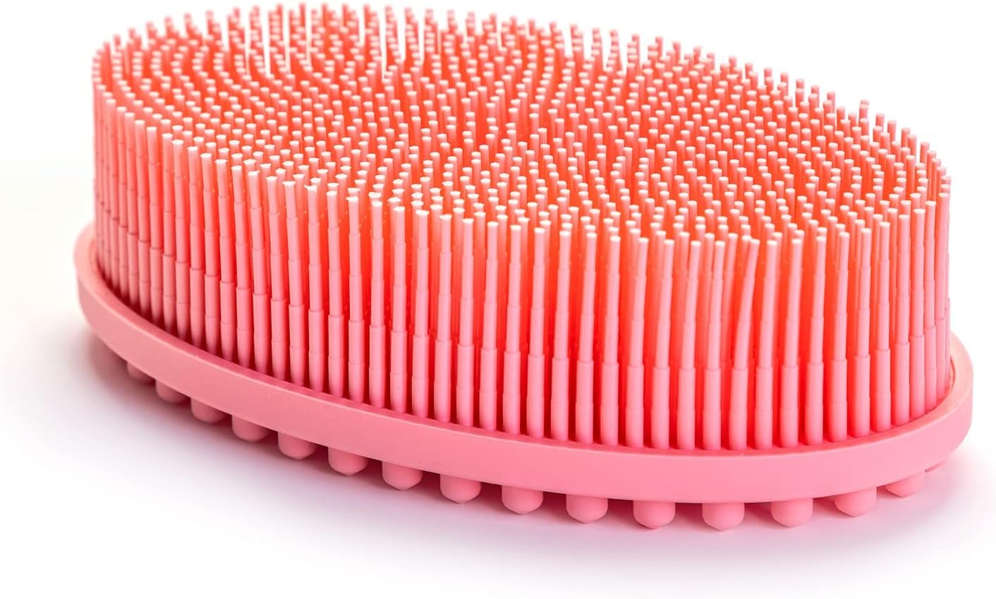 Premium Sensory Brush for Kids or Autism,Soft Silicone Body Scrubber,2 in 1 Sensory Room Occupational Therapy Sensory Brushes,Silicone Loofah,Pets Shower Brush Bath Brush Shampoo Brush(Whale-Teal)