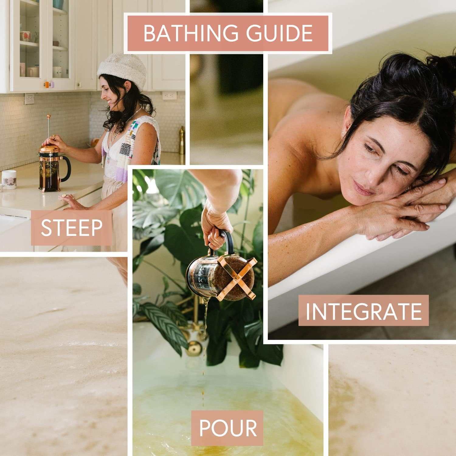 Moon Bath Botanical Bath Tea | New Moon Herbal Ayurvedic Bath Tea Soak w/Lavender, Jasmine & Chamomile for 2 Baths & Organic Body Care for Lunar Alignment | Made in USA