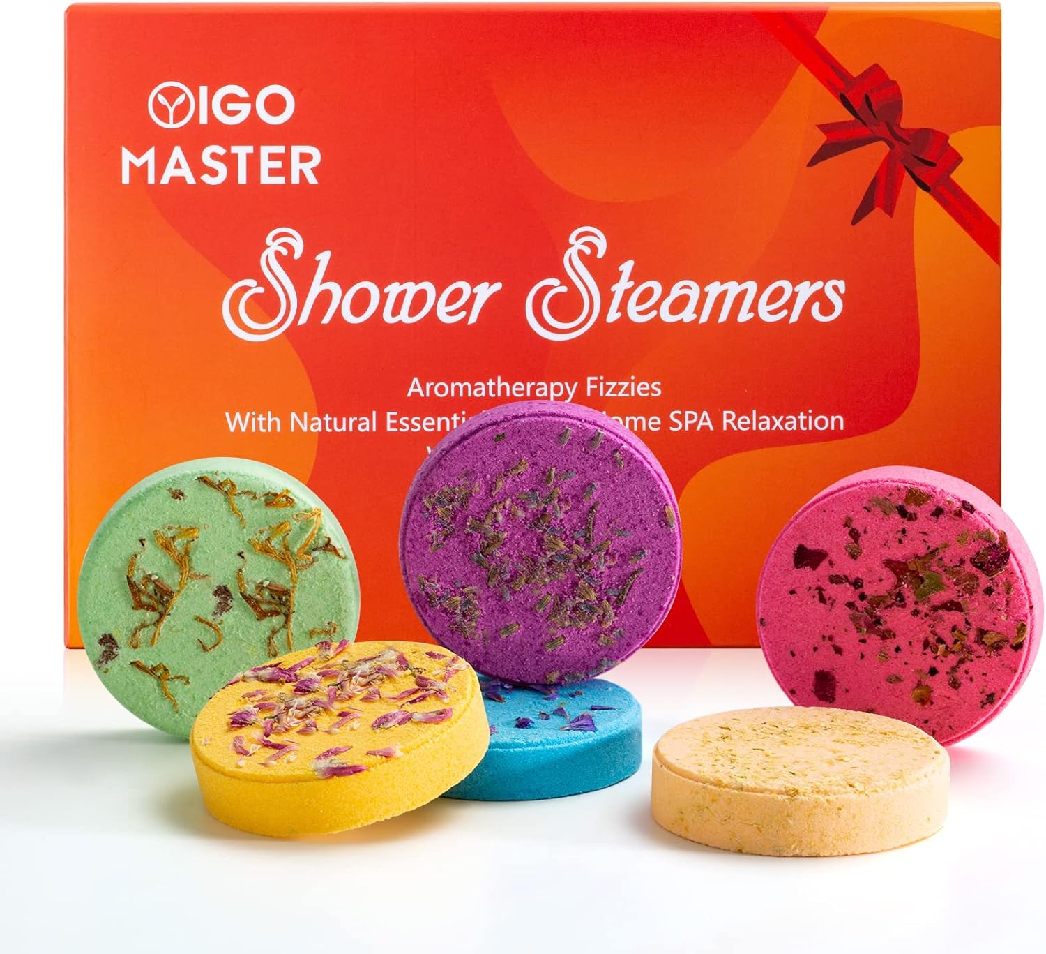 Shower Steamers Shower Bombs Aromatherapy Set of 6, SPA Gifts. Perfect Gifts for Birthday, Mother's Day, Valentine's Day, Easter Day